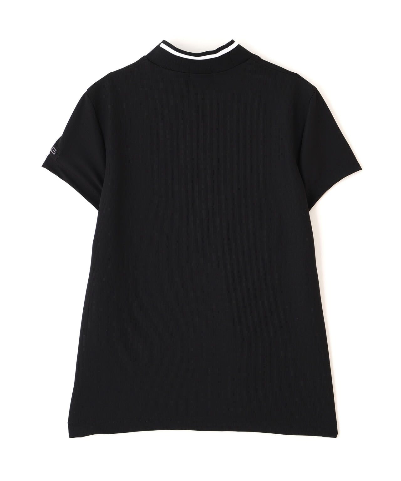 【PING APPAREL】ワッフルロゴジャカード衿半袖ハイネックシャツ (LADIES)