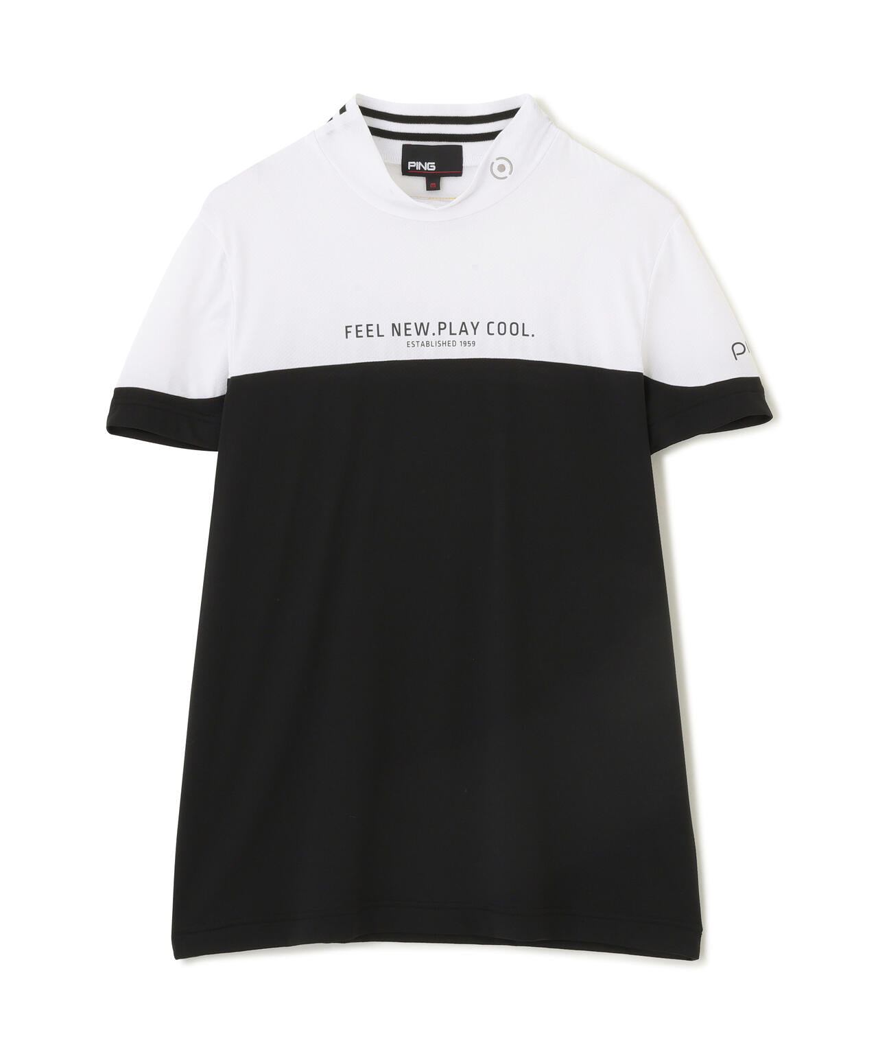 【PING APPAREL】ナイロンサッカー半袖ハイネックシャツ ＜GOLD＞ (LADIES)