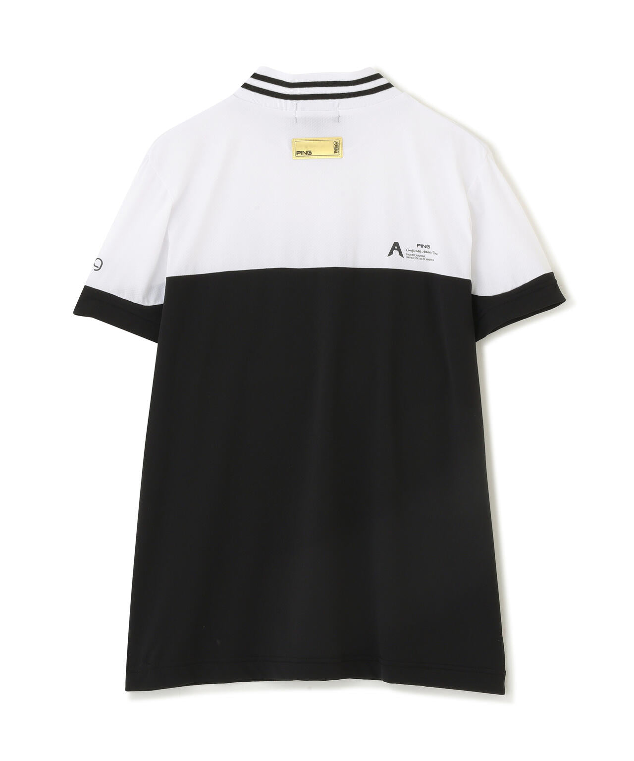 【PING APPAREL】ナイロンサッカー半袖ハイネックシャツ ＜GOLD＞ (LADIES)