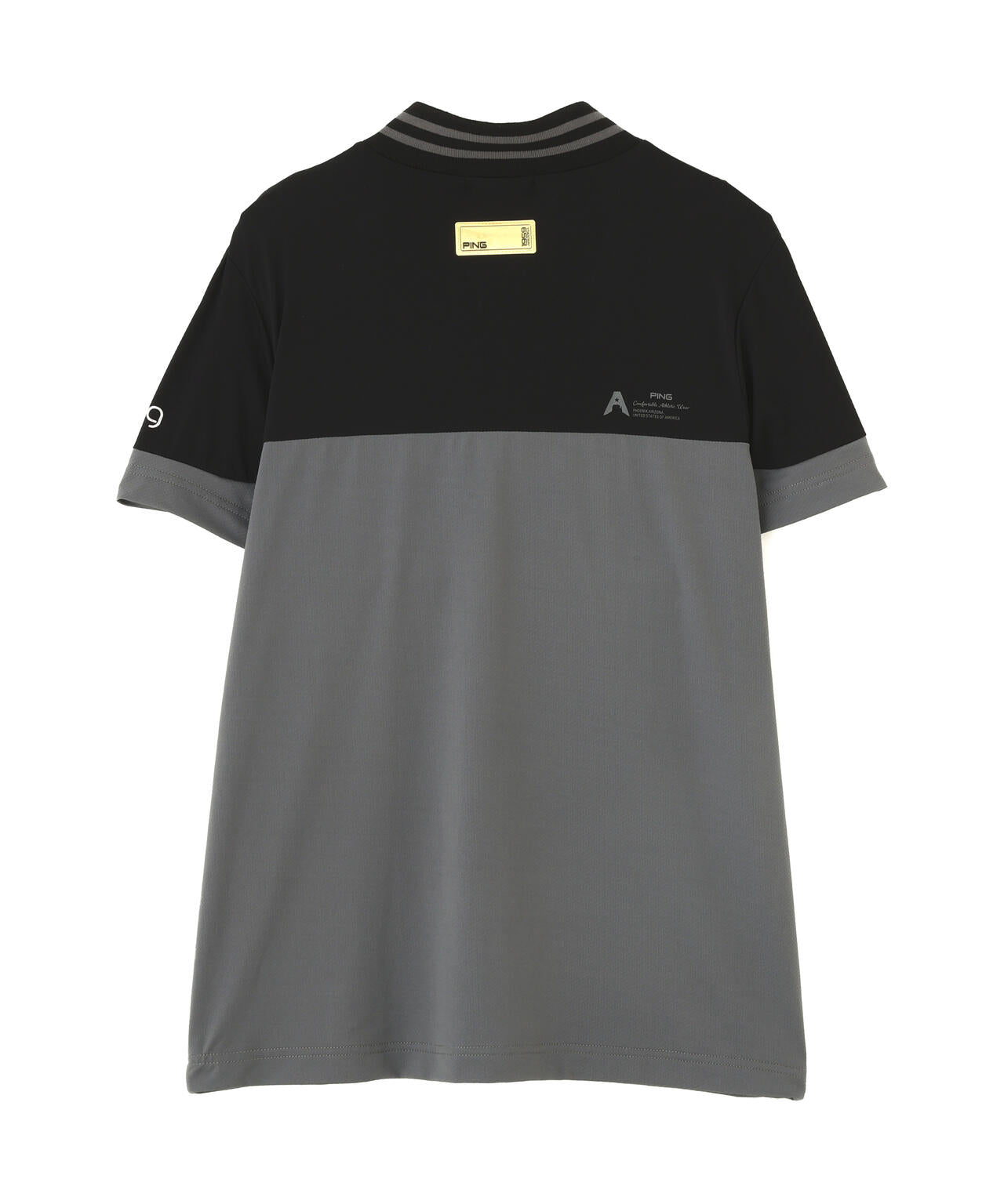 【PING APPAREL】ナイロンサッカー半袖ハイネックシャツ ＜GOLD＞ (LADIES)