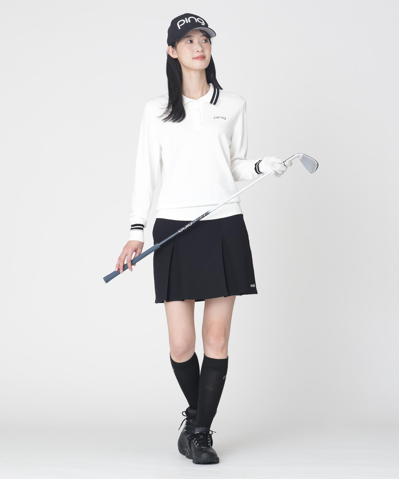 【PING APPAREL】スキッパーニットプルオーバー (LADIES)