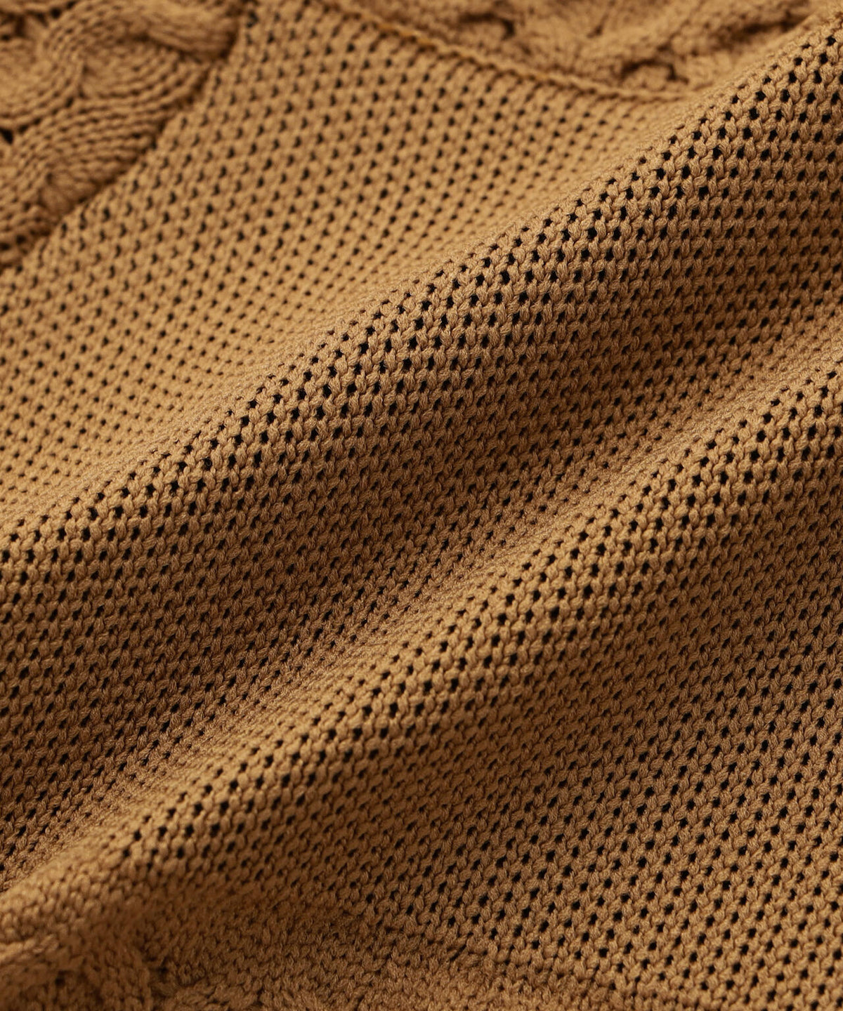 [PING APPAREL] ハニカムジャカードクルーネックニットプルオーバー ＜GOLD＞ (LADIES)