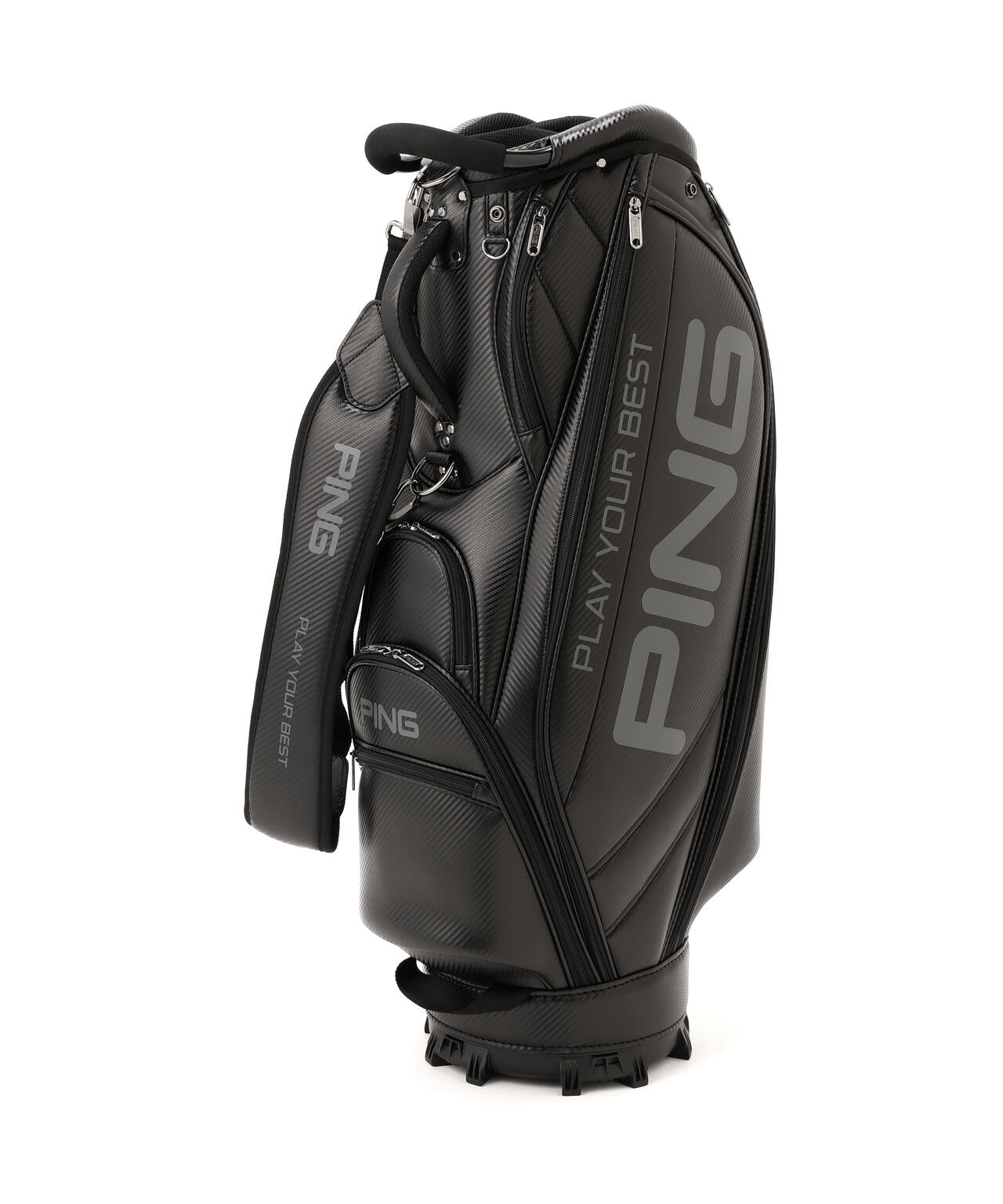 【ほぼ未使用】PING CB-U2502 ソフトPU キャディバッグ ブラック PING】CB-U2502 SOFT PUキャディバッグ (46インチ対応) (UNISEX