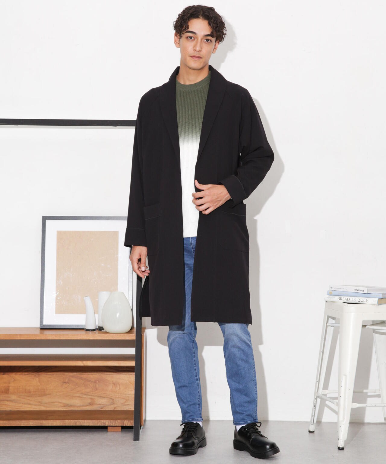 nano・universe ナノユニバース library ショールカラーコート ショールカラーガウンコート | NANO universe（ナノ・ユニバース