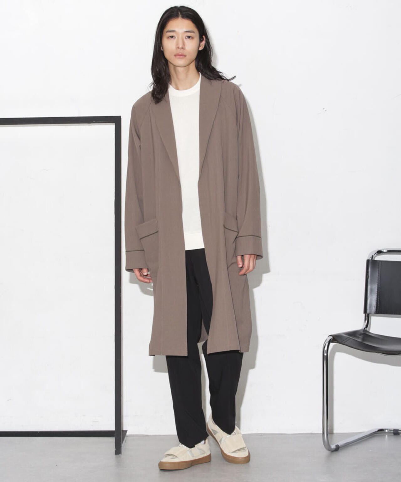 NANO-UNIVERSEナノユニバース　【新品】コート　ウール混　キャメル　S NANO-UNIVERSEナノユニバース 【新品】コート ウール混 キャメル