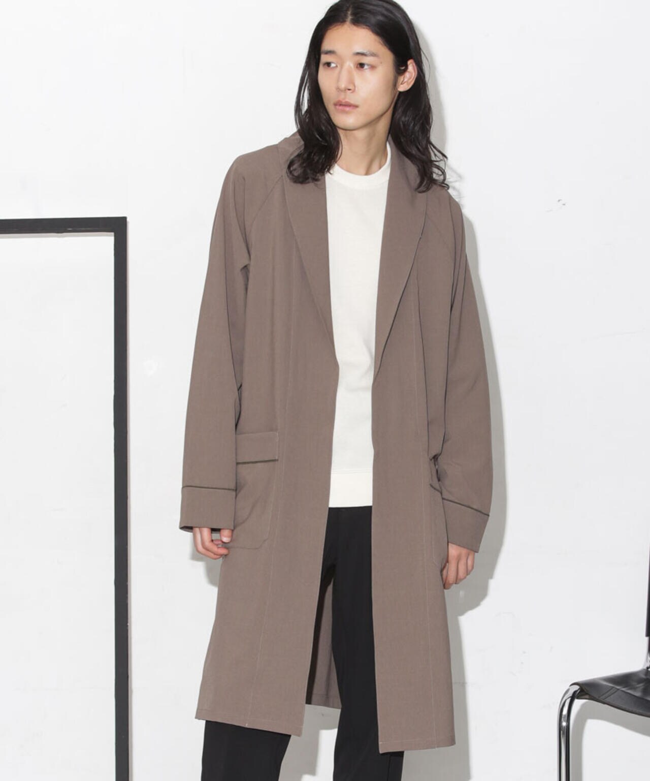 ショールカラーガウンコート | NANO universe（ナノ・ユニバース