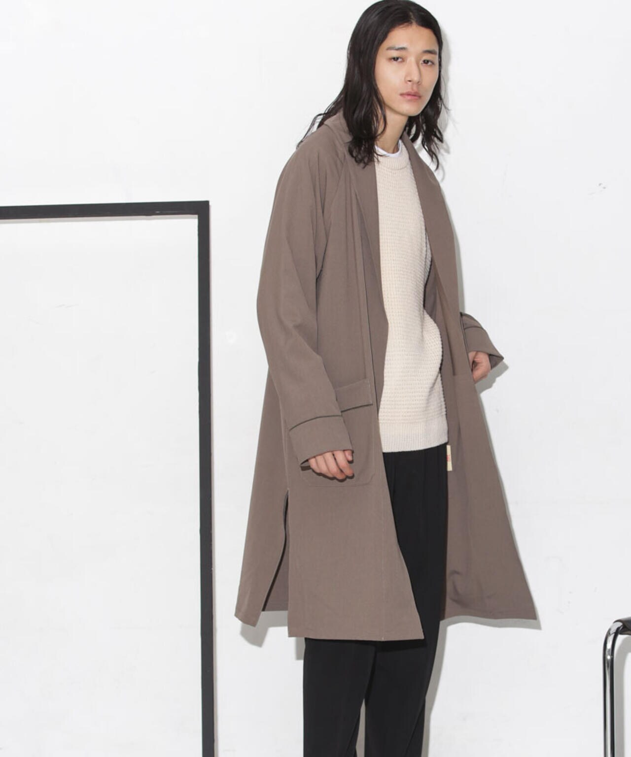 ショールカラーガウンコート | NANO universe（ナノ・ユニバース