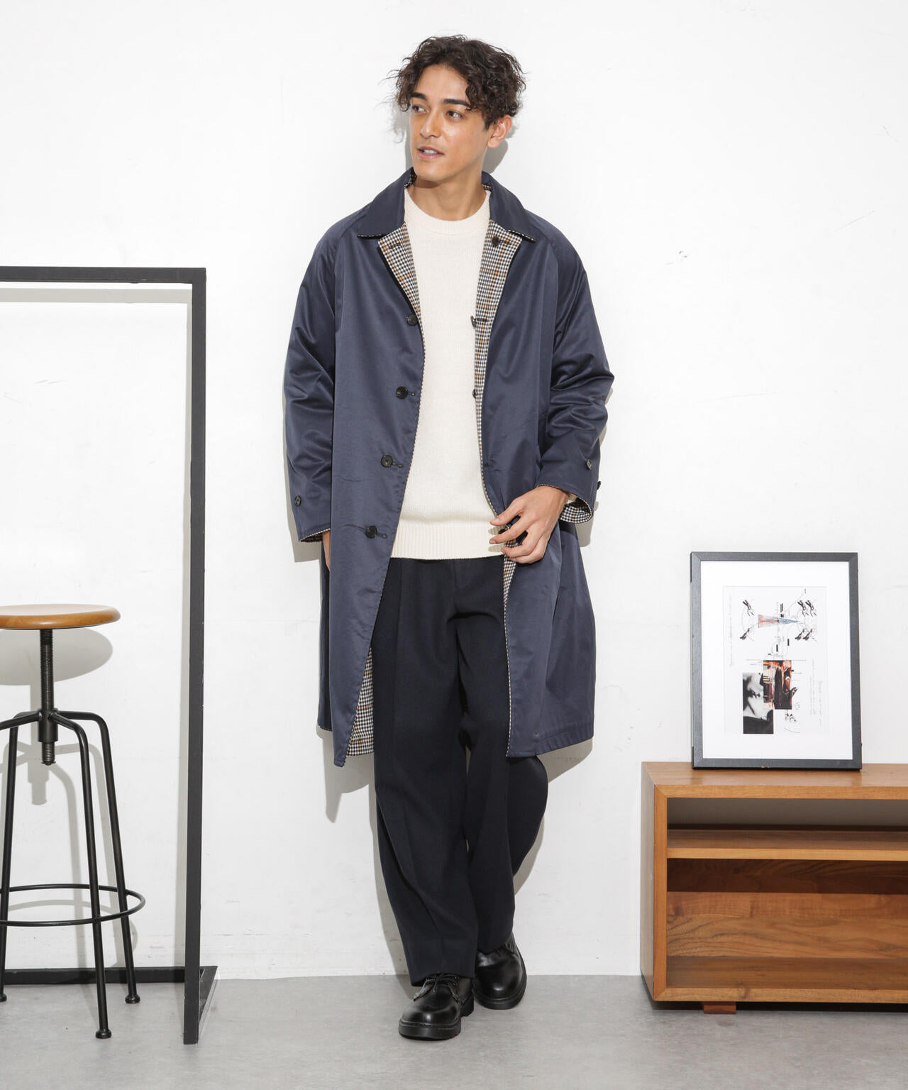 リバーシブルステンカラーコート | NANO universe（ナノ・ユニバース