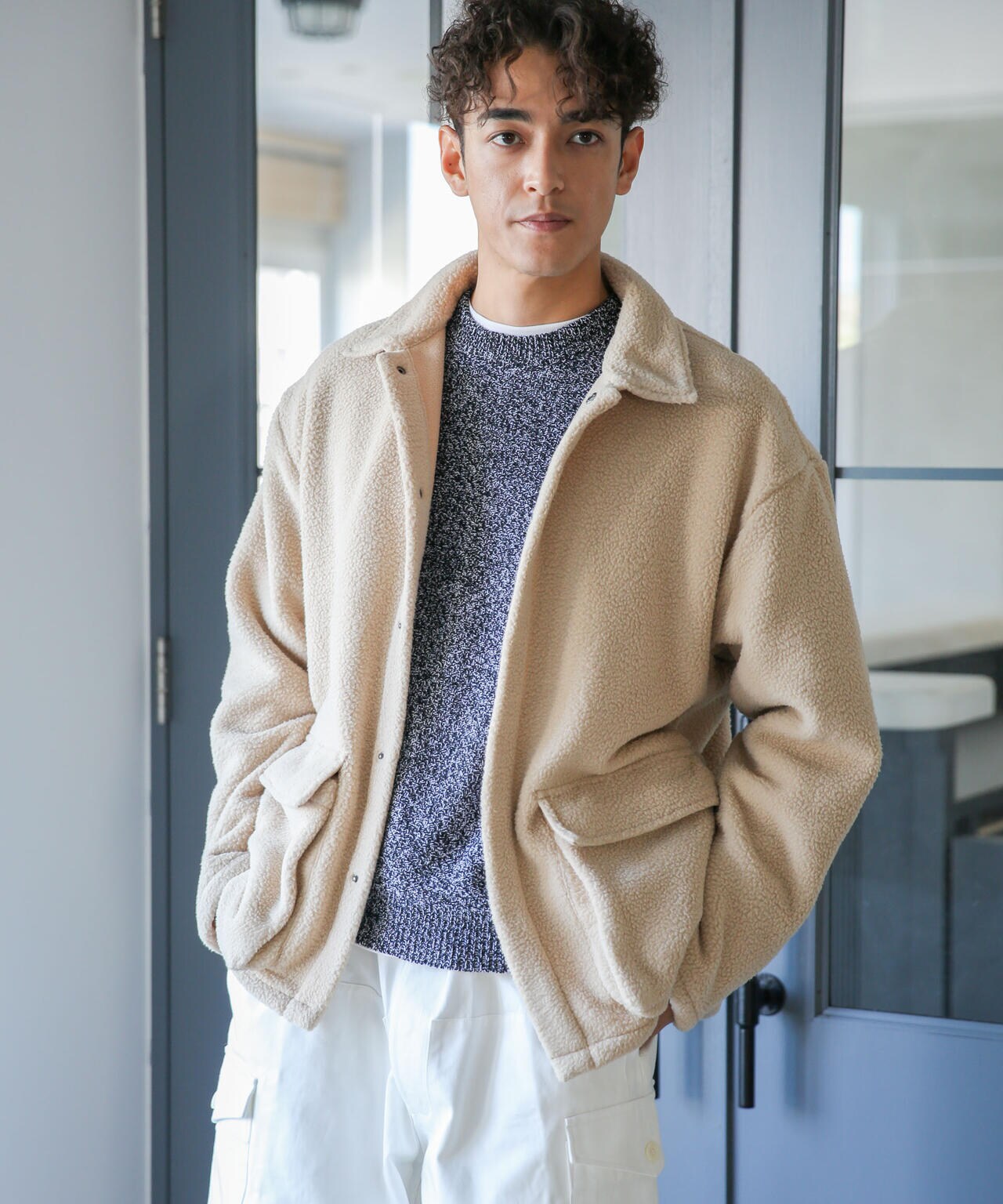 ボアフリースビッグポケットブルゾン | NANO universe（ナノ