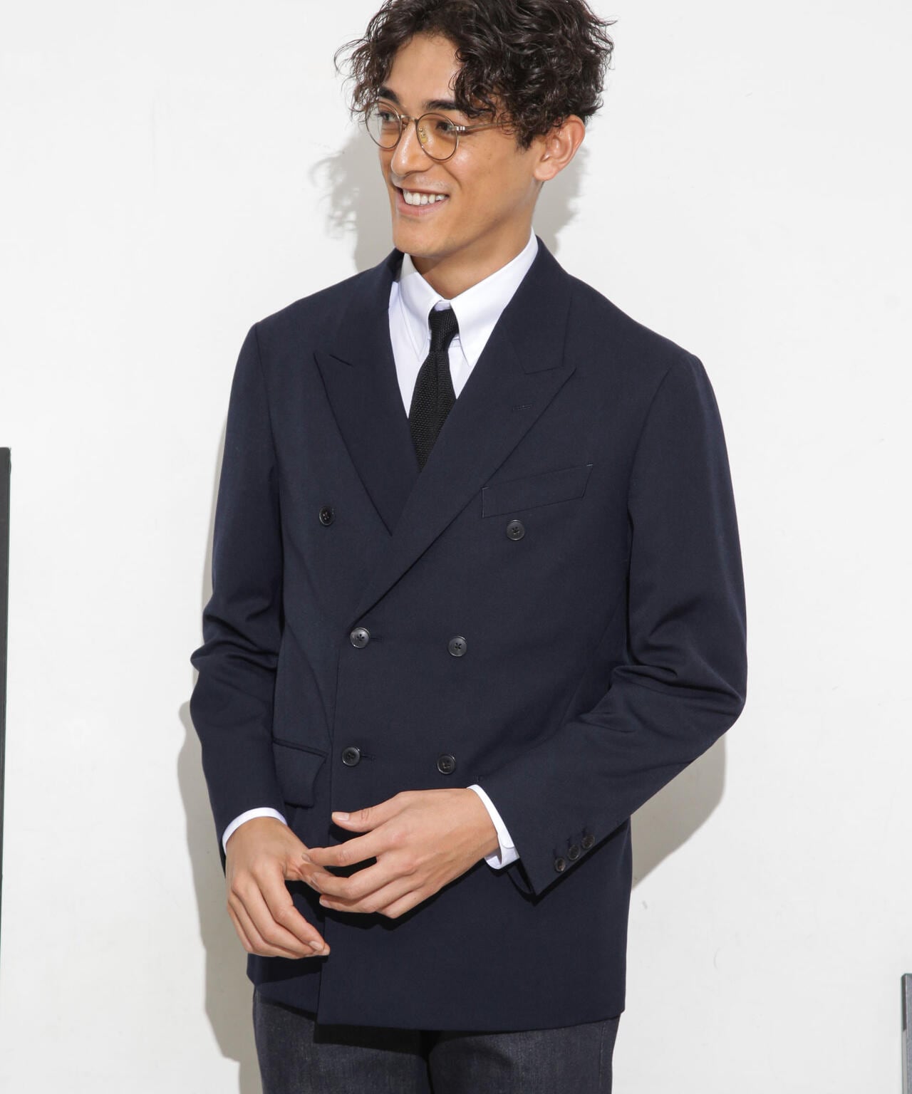 多機能素材ダブルジャケット　ナノユニバース 多機能素材 ダブルジャケット ( セットアップ 可)