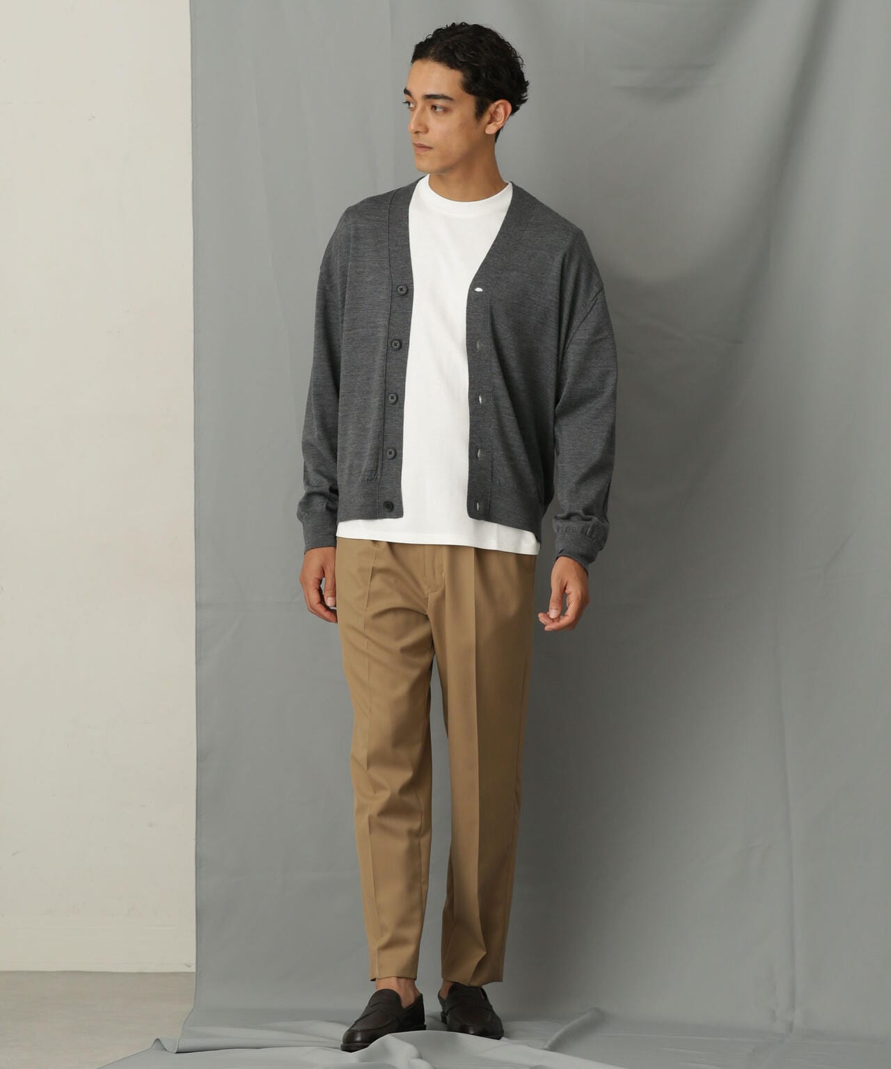 ニット 「毛玉レスニット」 ファインゲージＶカーディガン