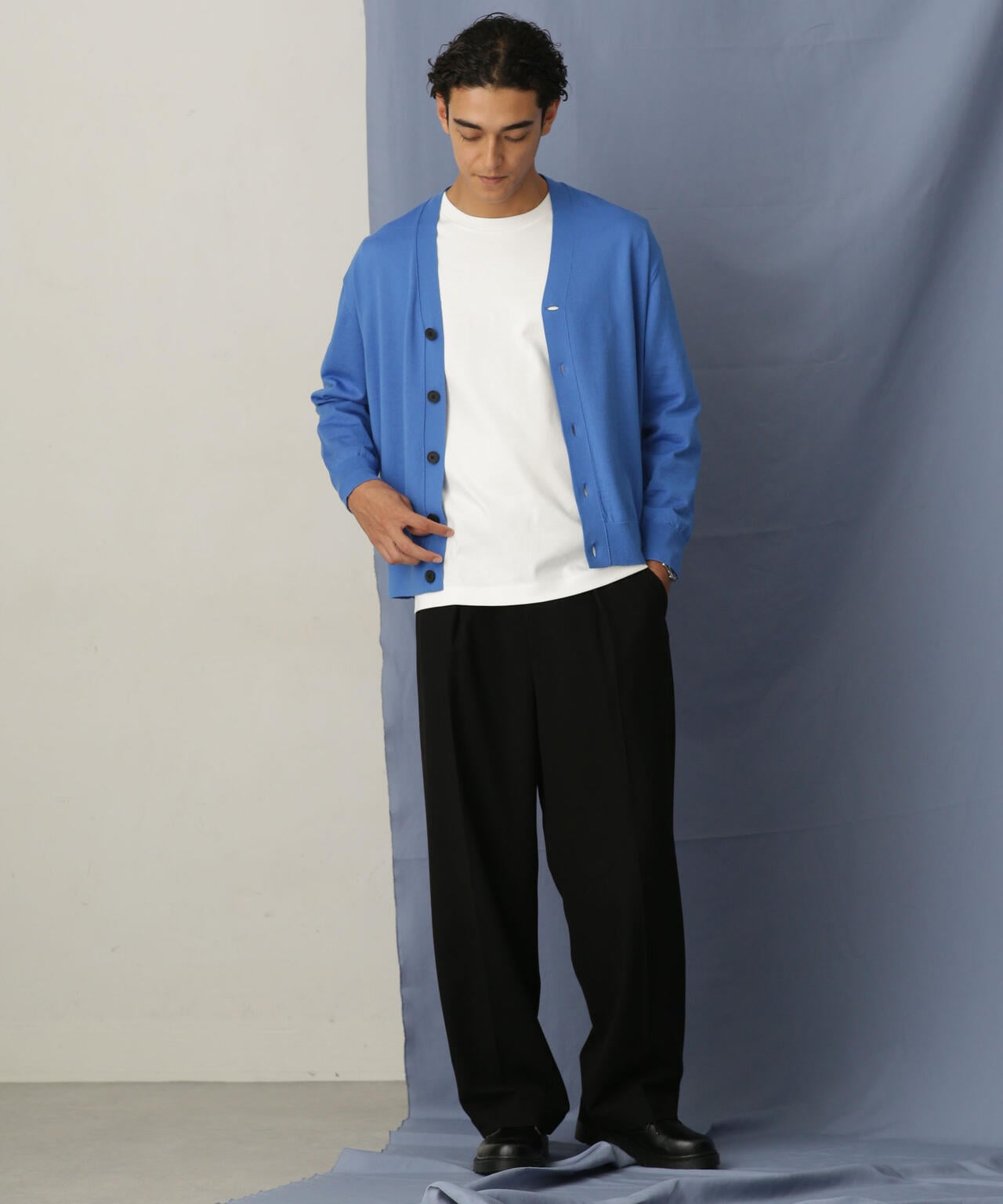 ニット 「毛玉レスニット」 ファインゲージＶカーディガン