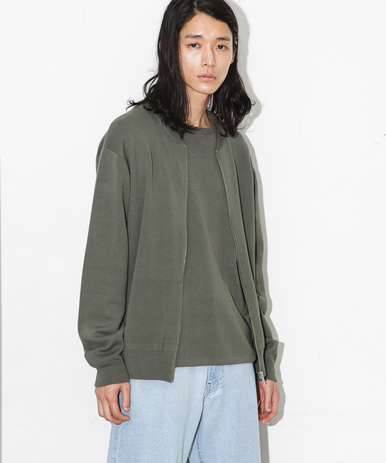 ミラノリブニットZIPブルゾン | NANO universe（ナノ