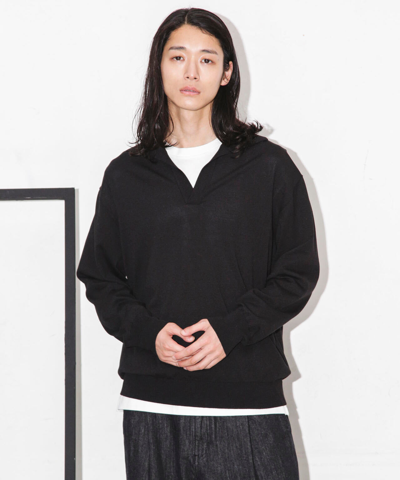 ｢ESSENTIAL LINE｣天竺スキッパーポロ