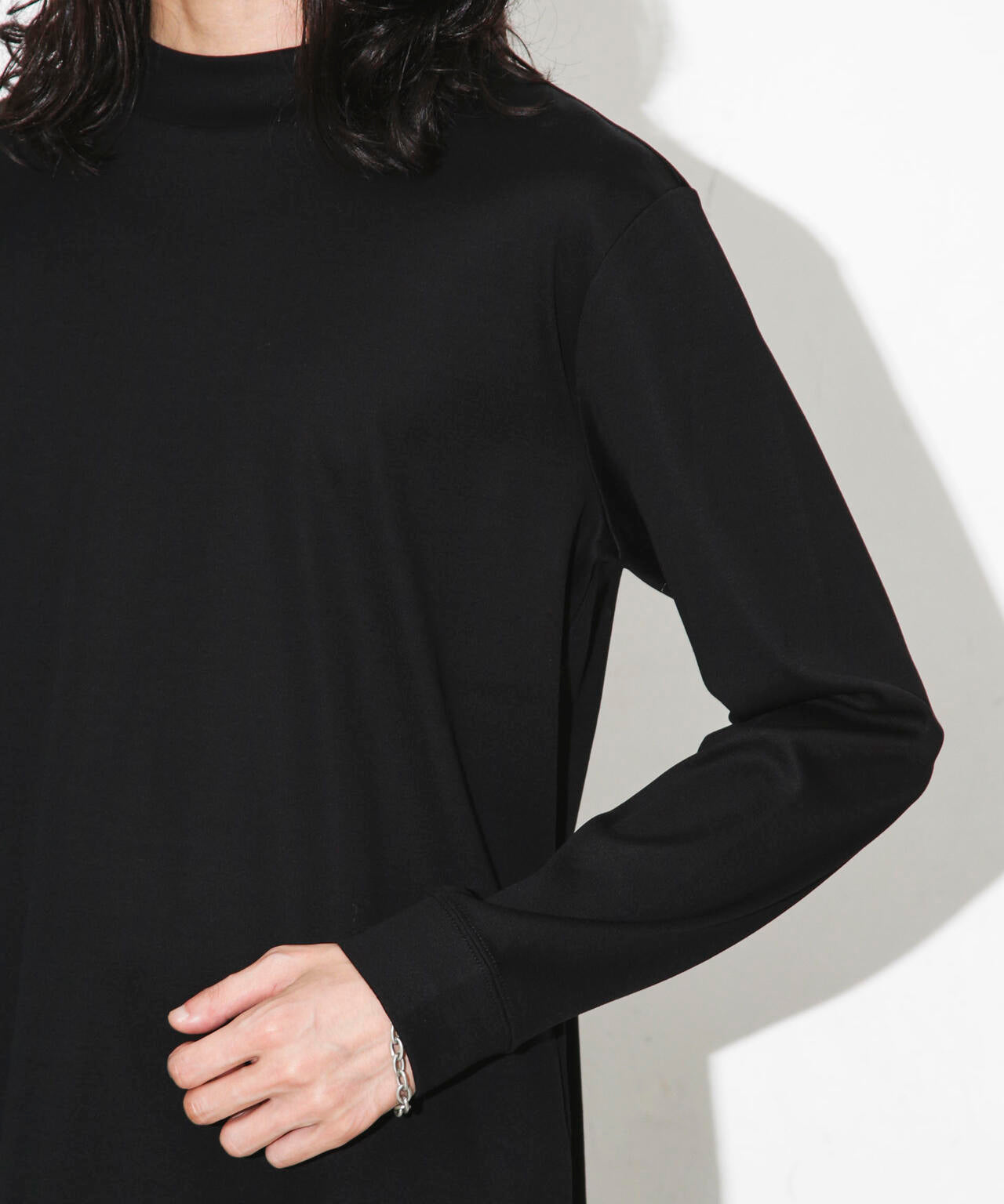 「FORMAL JERSEY」モックネックカットソー長袖