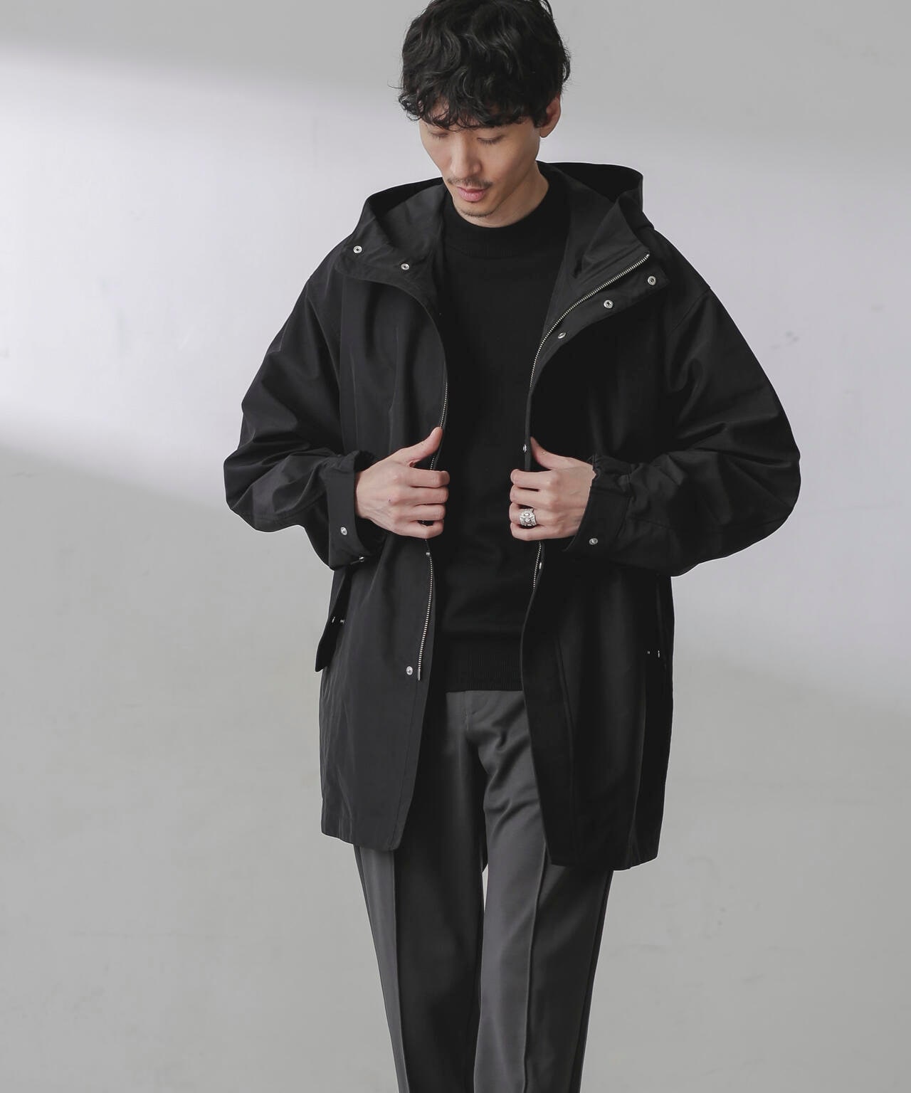 スプリットヤーンタフタショートモッズコート | NANO universe（ナノ