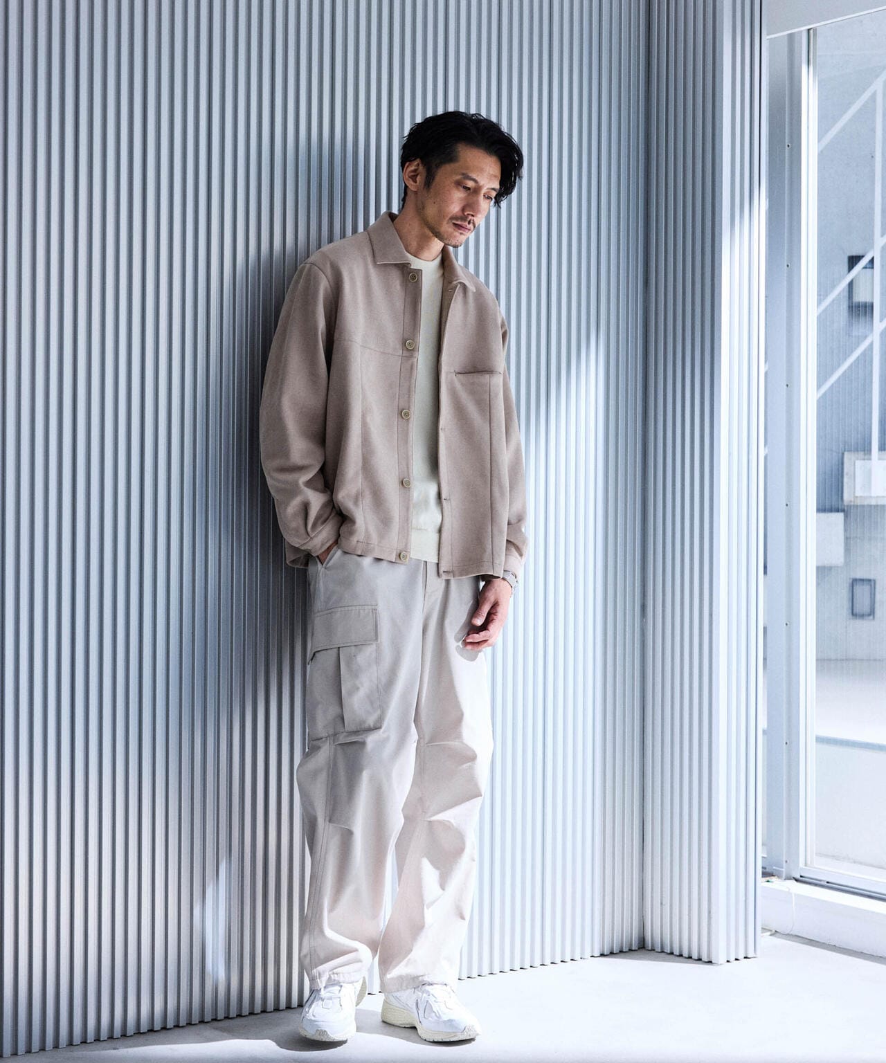 スウェードシャツブルゾン フェイクスエードシャツブルゾン｜ナノ・ユニバースの通販