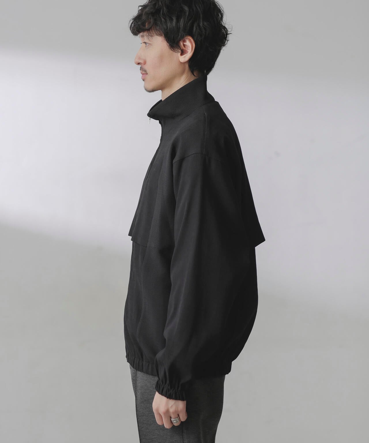 プリーツライクスタンドカラーブルゾン | NANO universe（ナノ