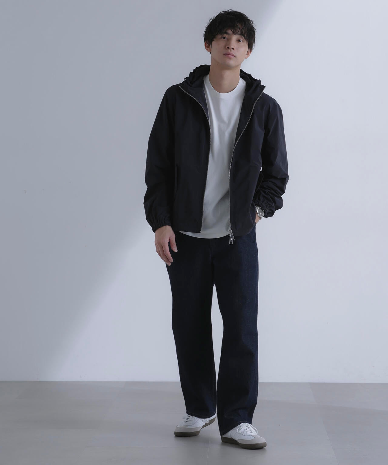 ダントツ撥水(R)メモリーツイルフーデッドブルゾン(セットアップ可