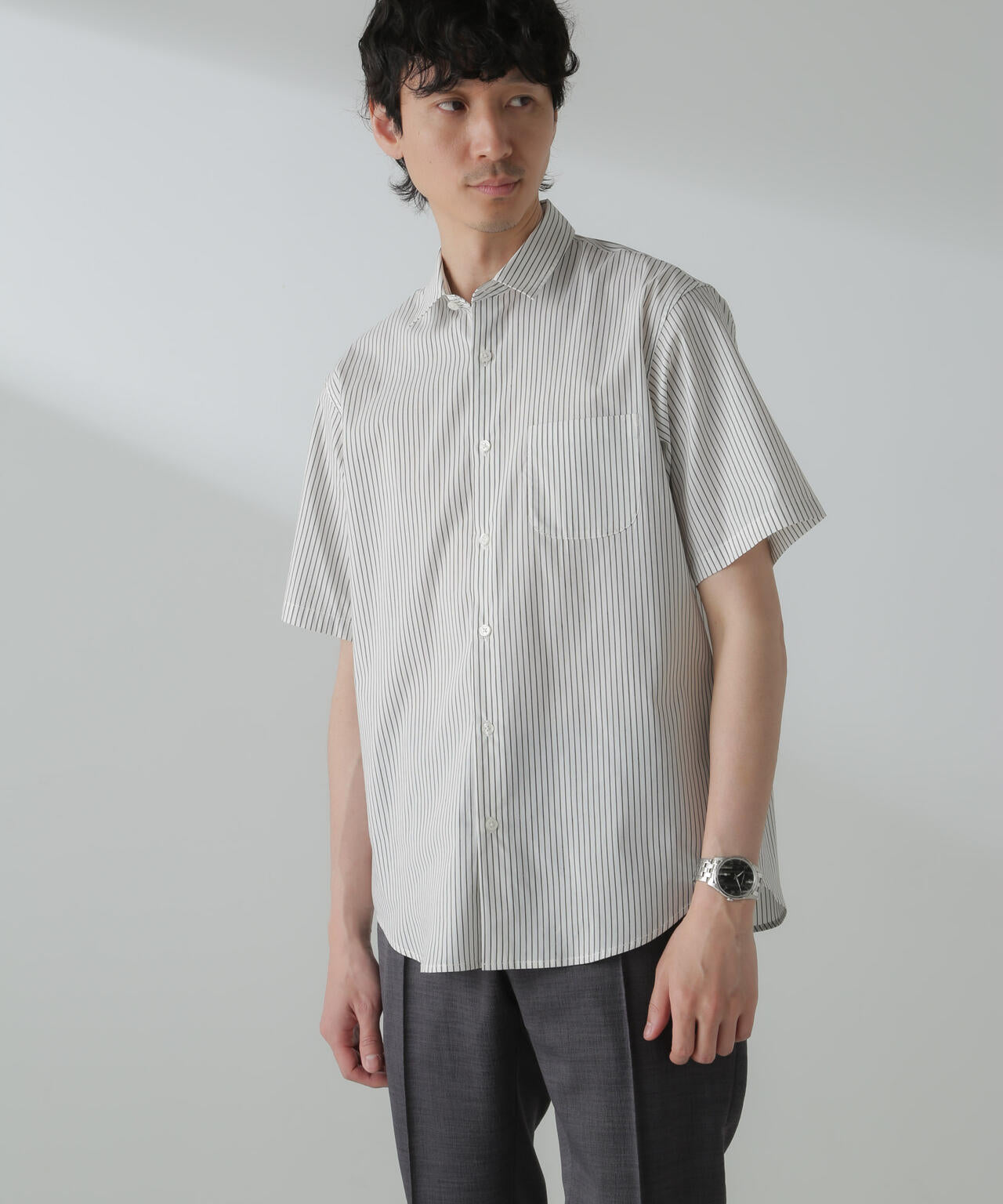 「ICE FLOW LINEN」バリエーションシャツ 半袖