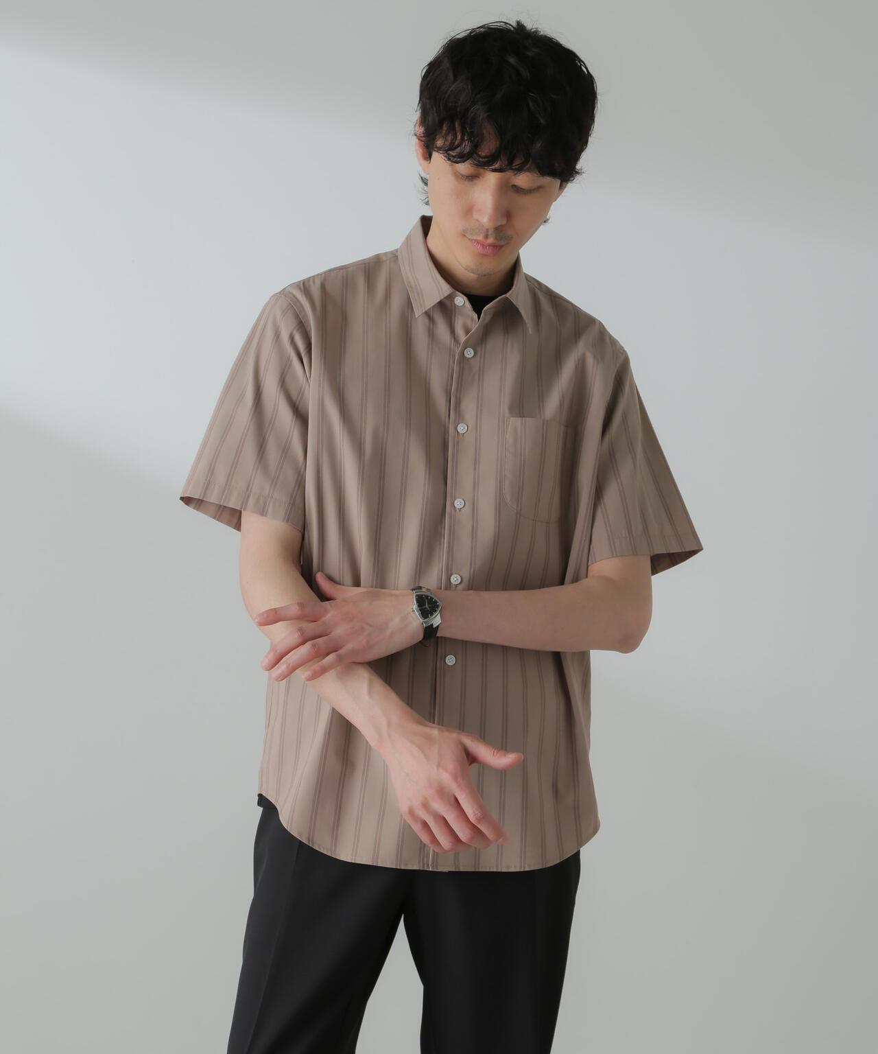 ICE FLOW LINEN」バリエーションシャツ 半袖 | NANO universe（ナノ