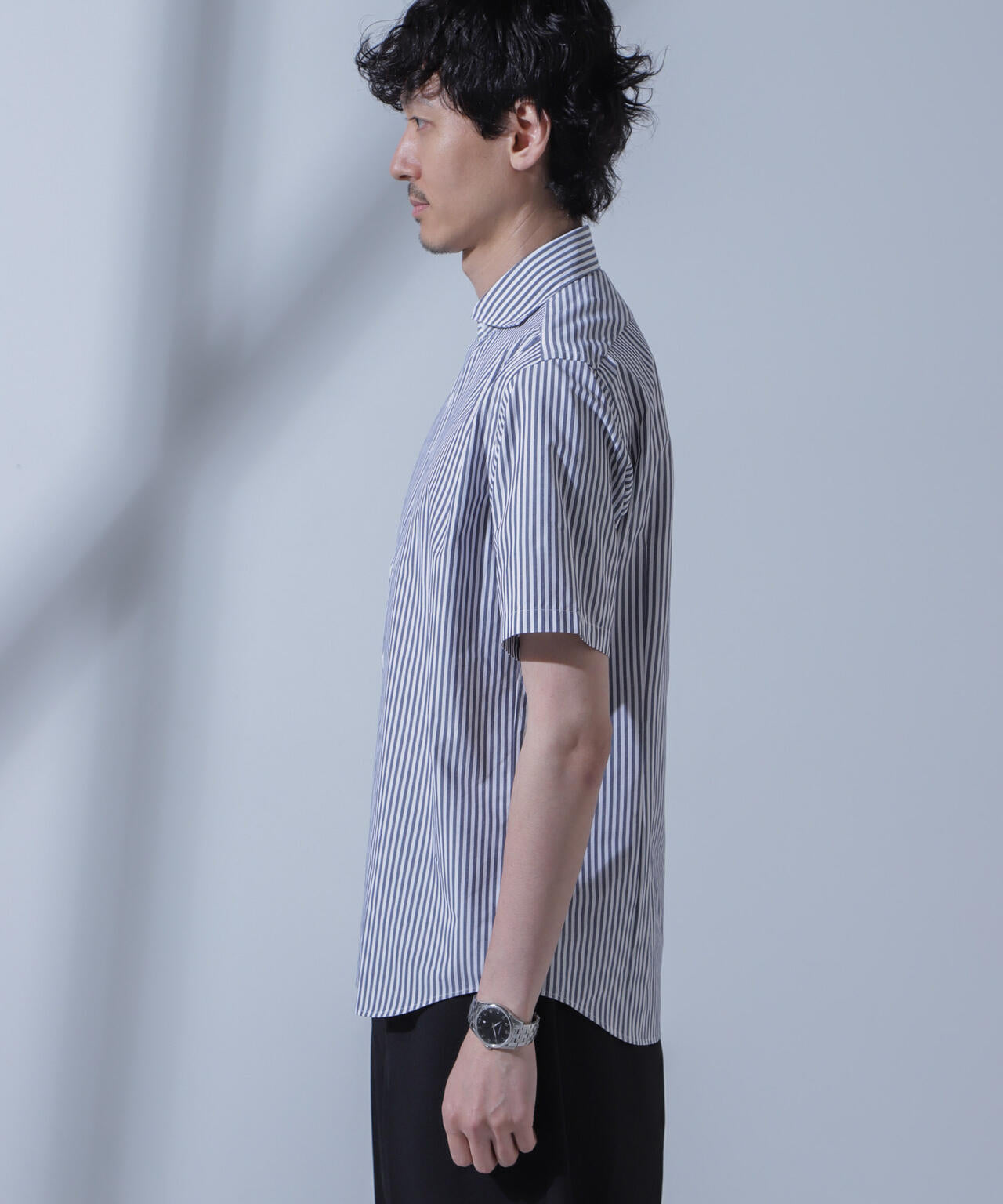 N SHIRTS」AntiSoaked(R)汗染み防止ホリゾンタルカラーシャツ半袖