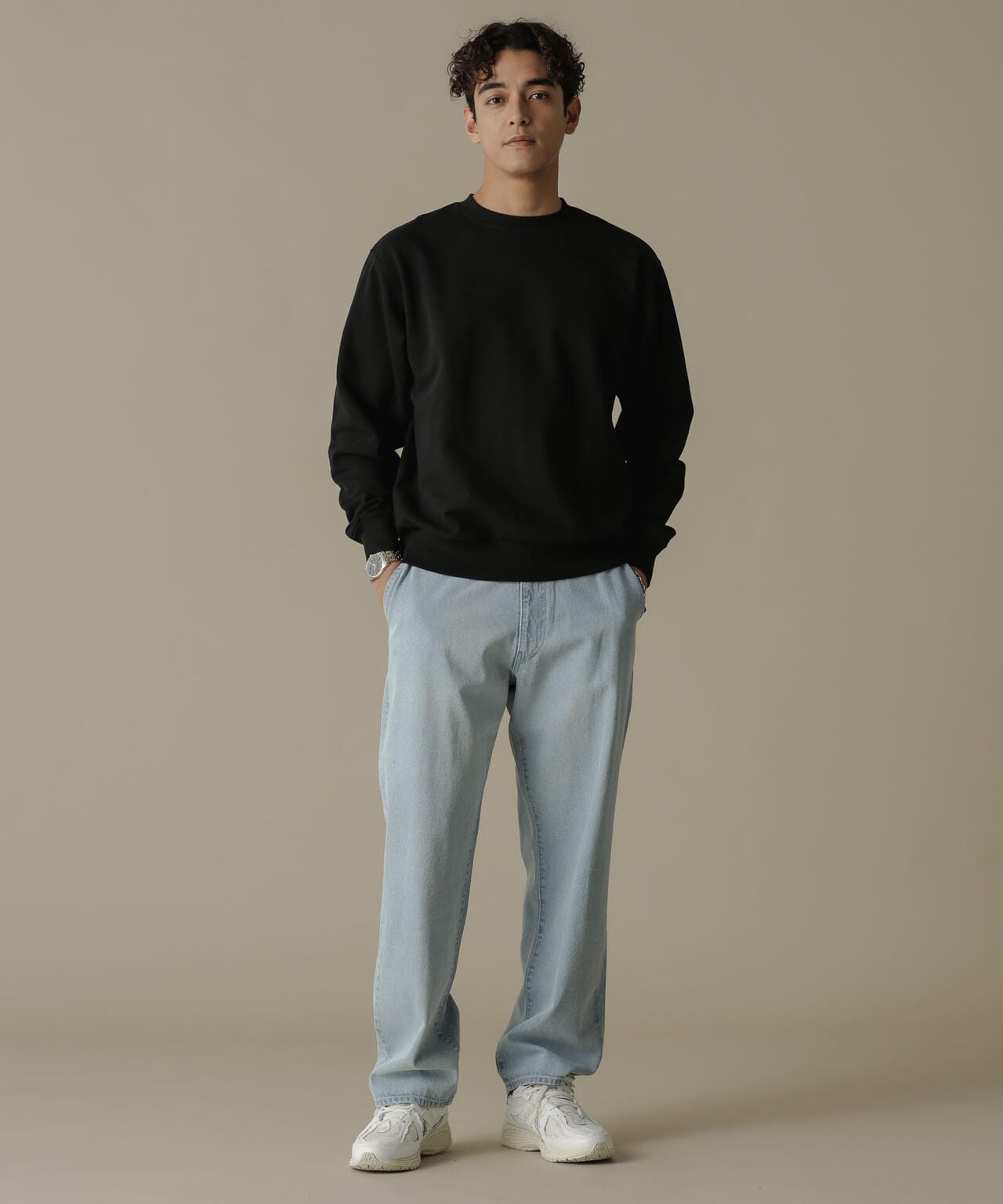 NJ/CLUB」HOMESTOCK SORONA裏毛クルーネックスウェット(セットアップ可