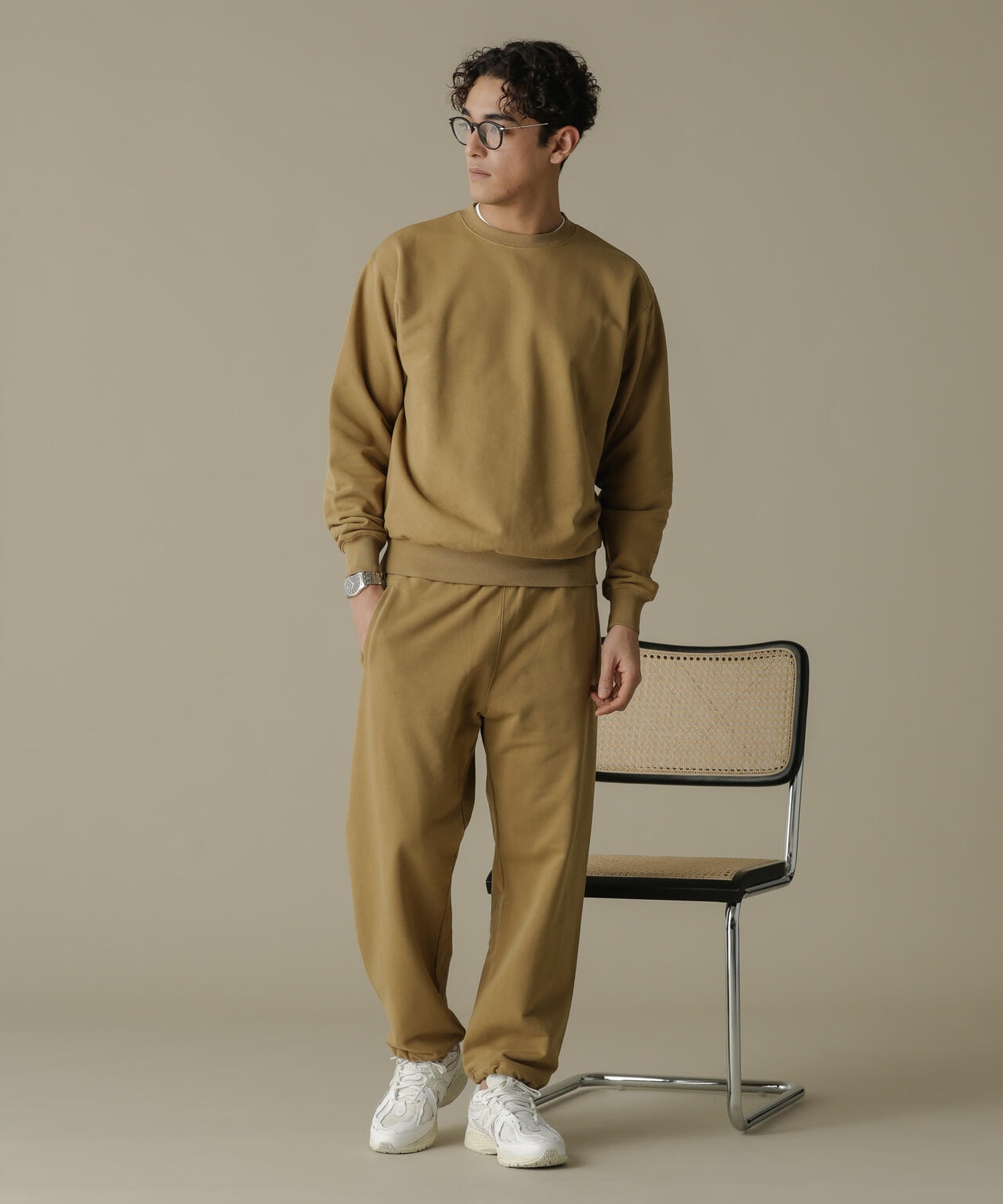 NJ/CLUB」HOMESTOCK SORONA裏毛クルーネックスウェット