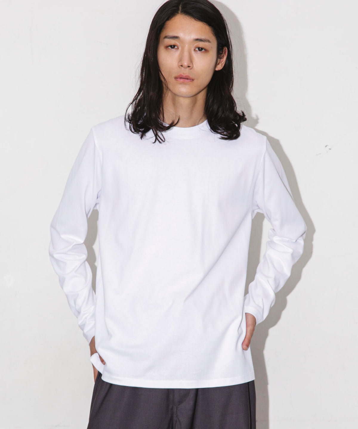 Anti Soaked 汗染み防止 クルーネックTシャツ長袖 | NANO universe 
