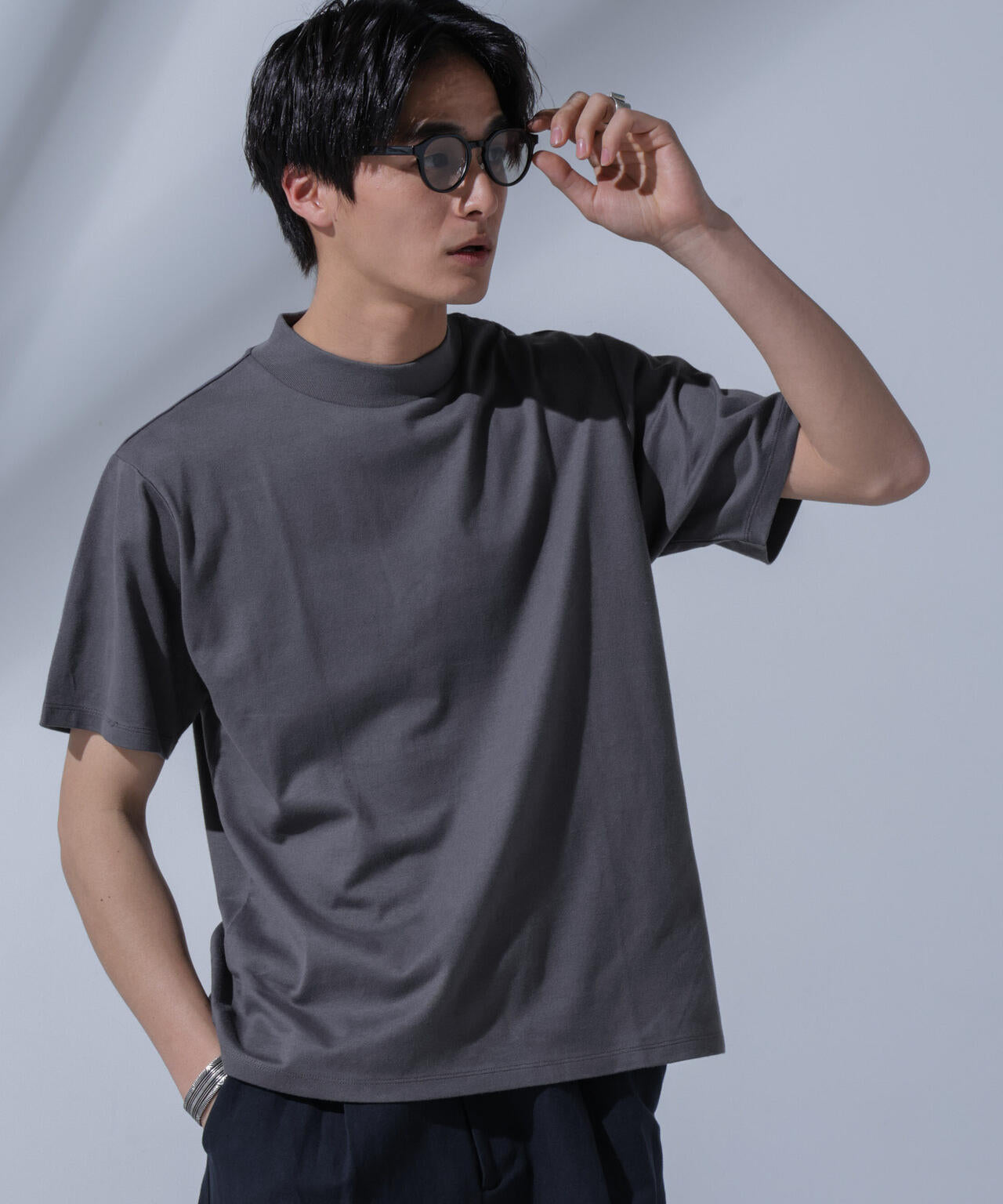 Anti Soaked(R)汗染み防止 モックネックTシャツ