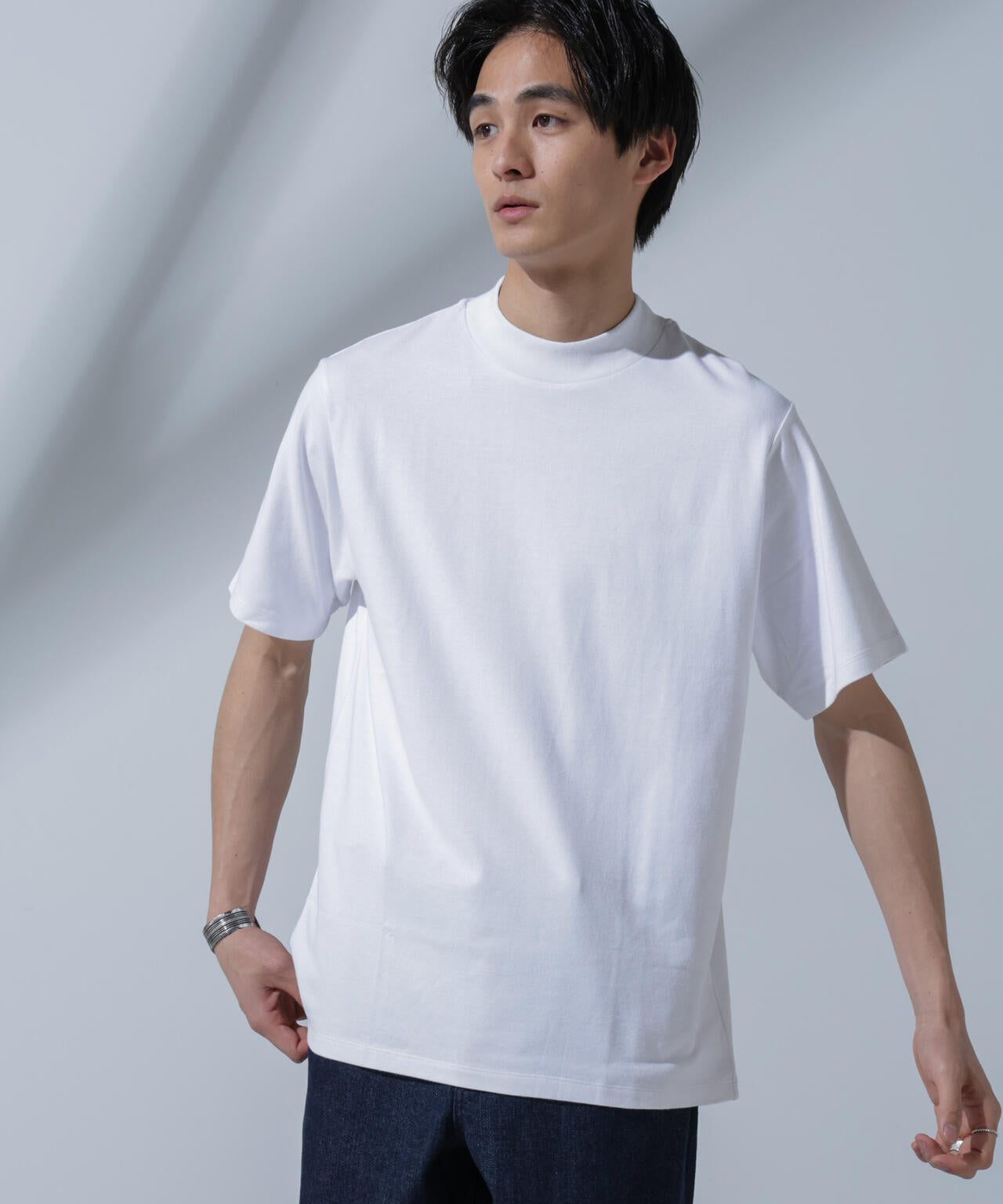 Anti Soaked(R)汗染み防止 モックネックTシャツ