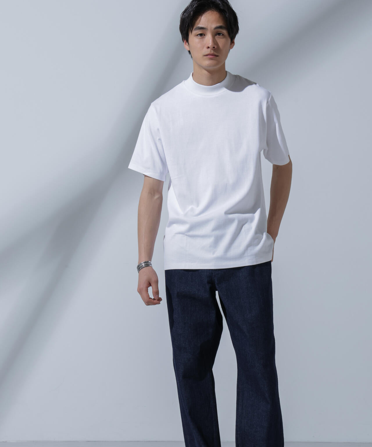 Anti Soaked(R)汗染み防止 モックネックTシャツ