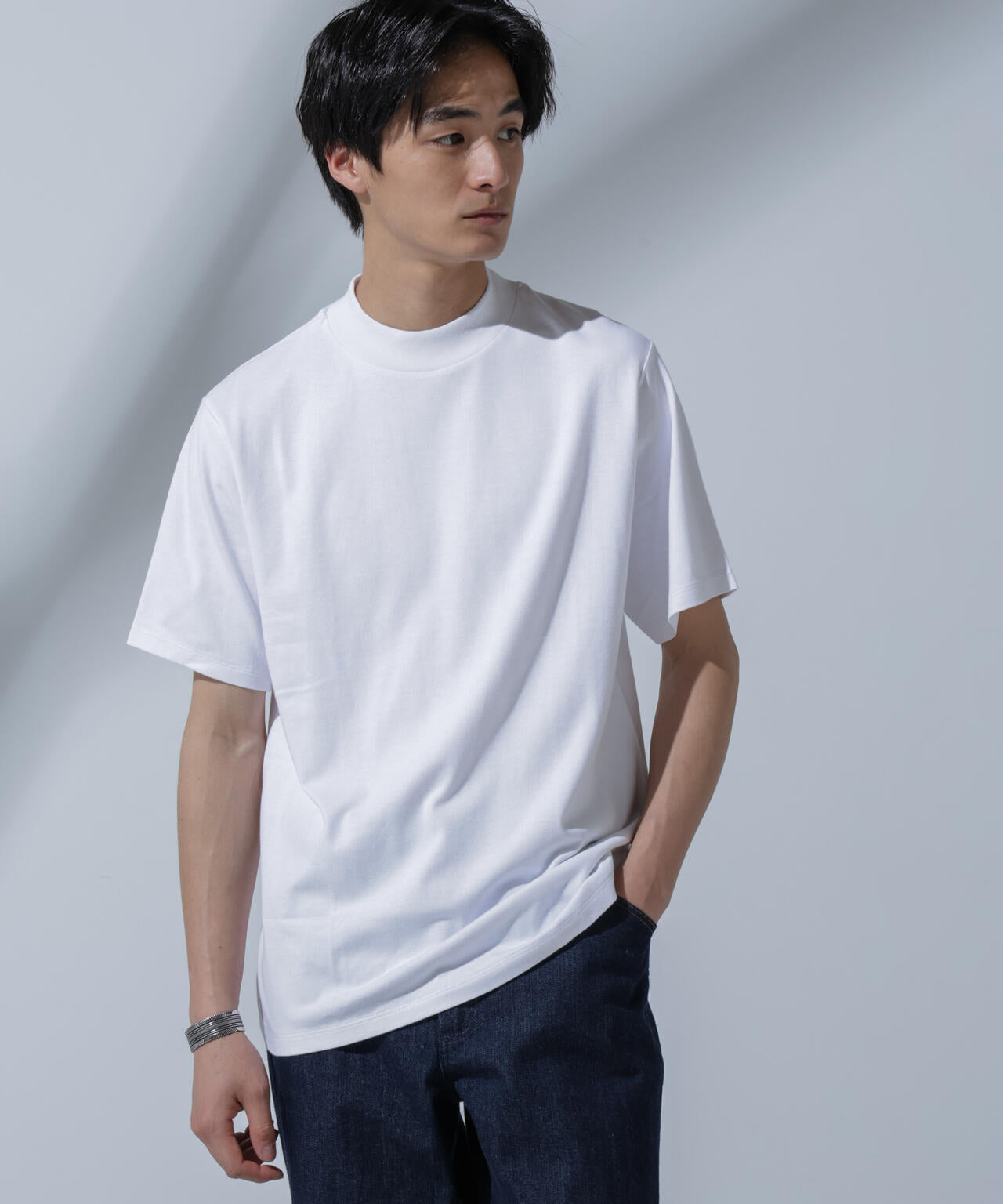 Anti Soaked(R)汗染み防止 モックネックTシャツ