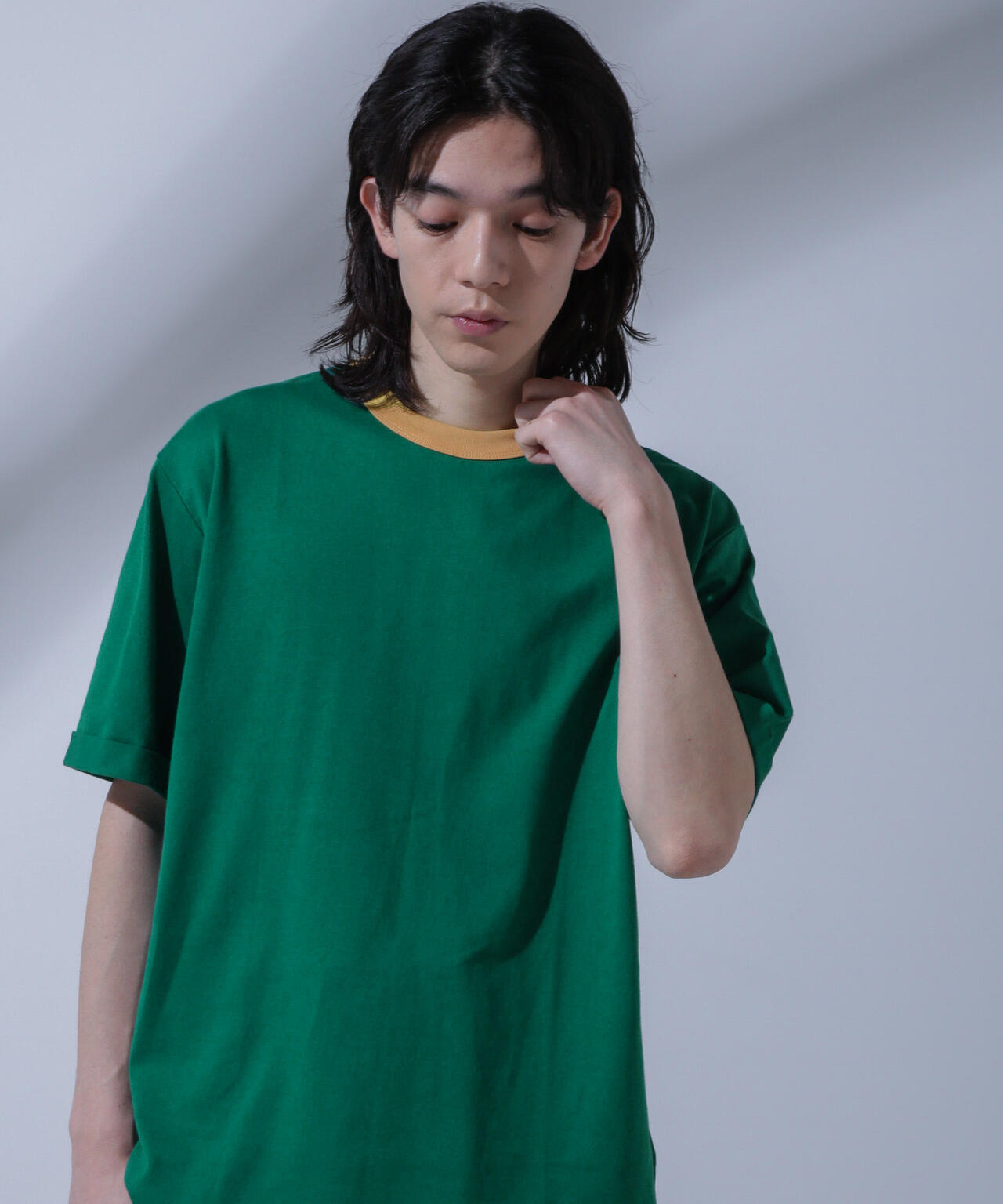 Anti Soaked 汗染み防止 リンガーネックTシャツ