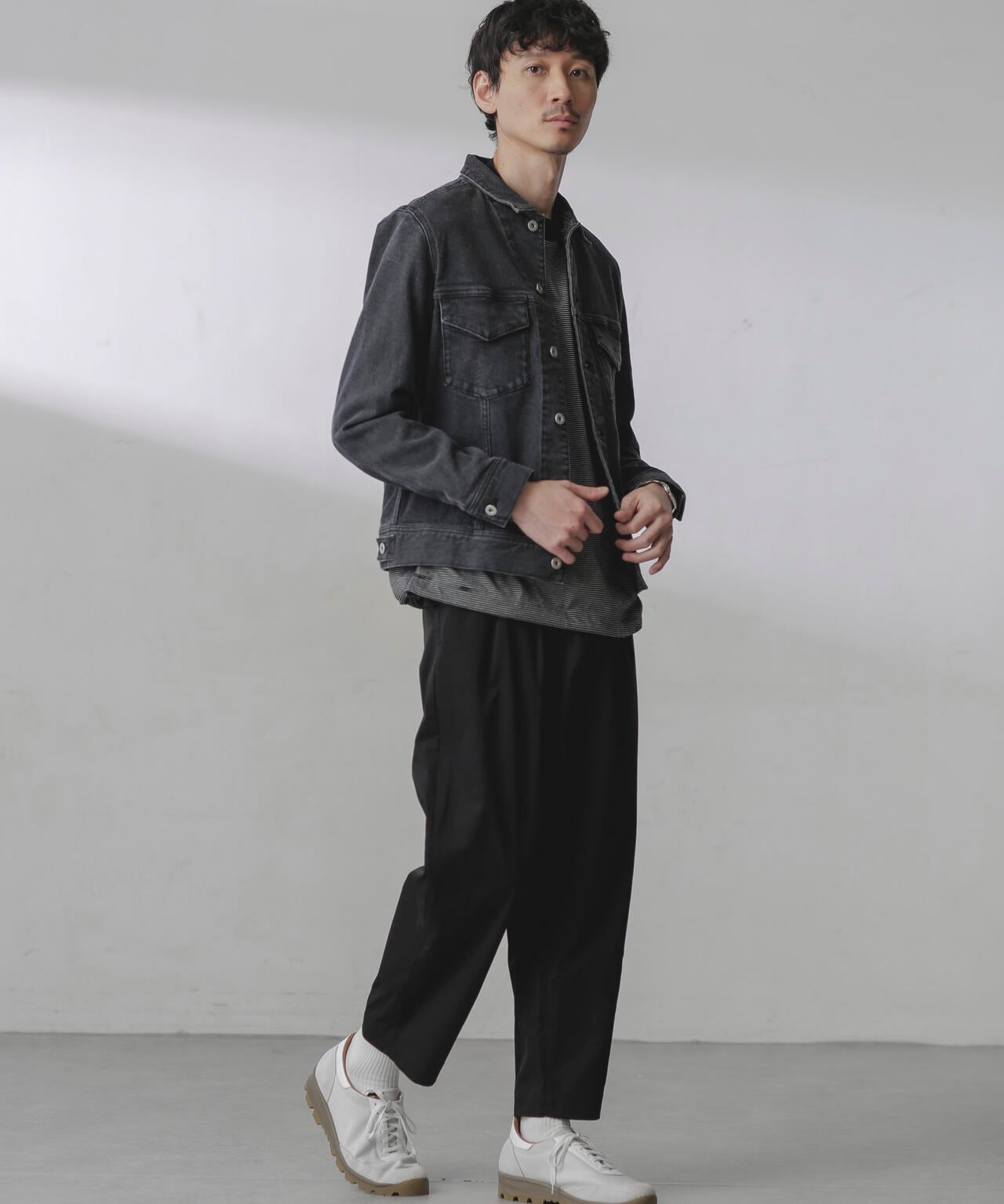 コットンライクツイルツータックテーパードイージーパンツ | NANO