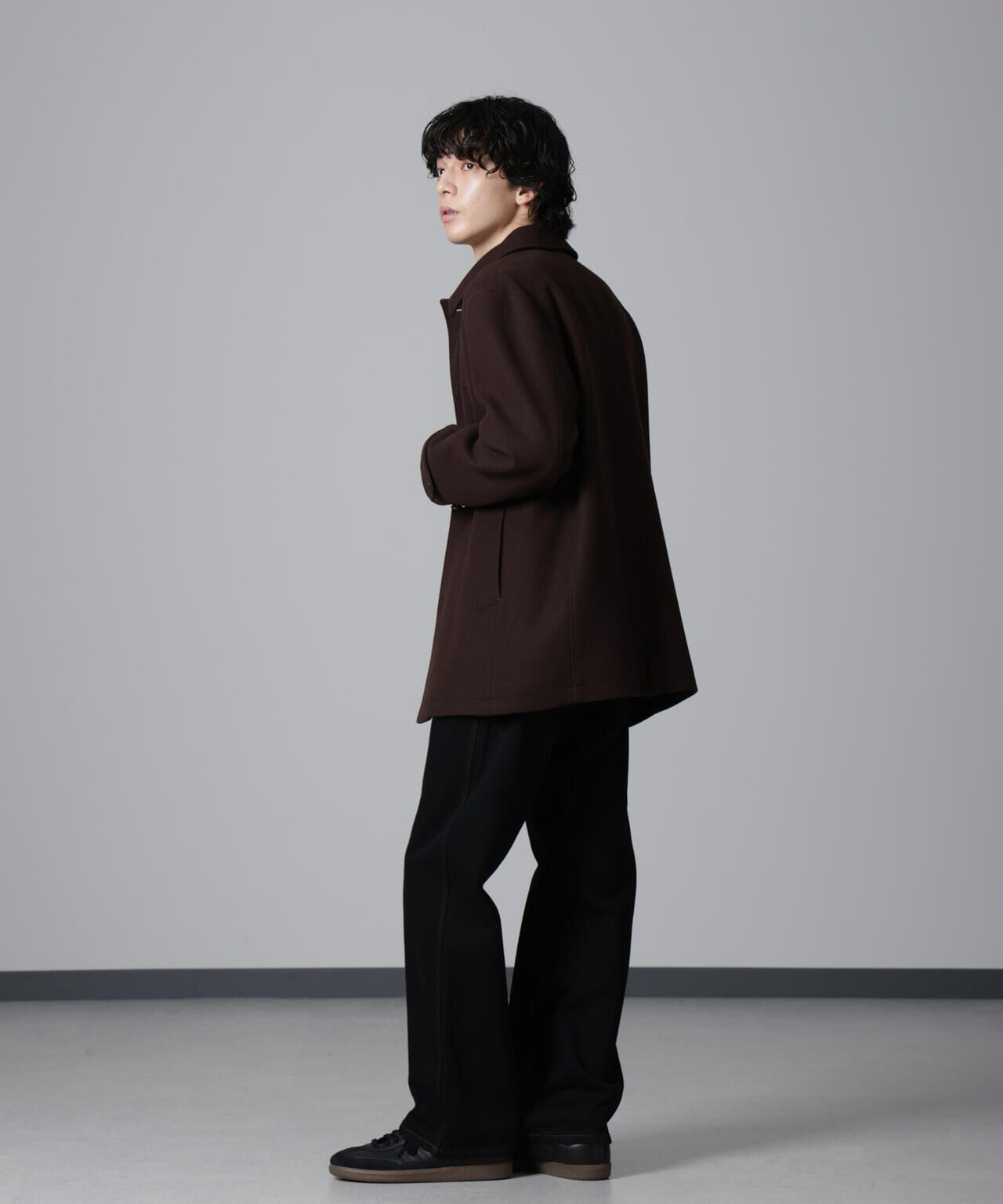 ウールカシミヤ二重織りメルトンカーコート | NANO universe