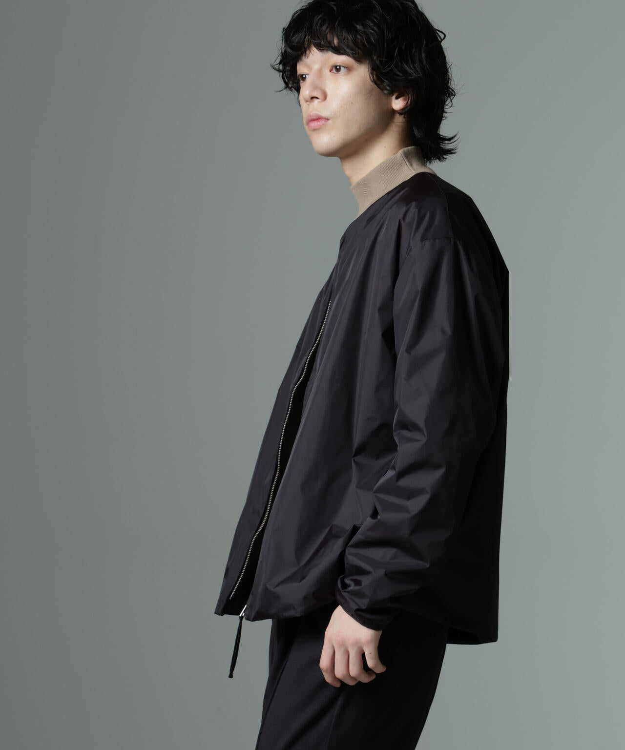 「MC」coveross(R)TECH WARM 裏フリース ノーカラーブルゾン