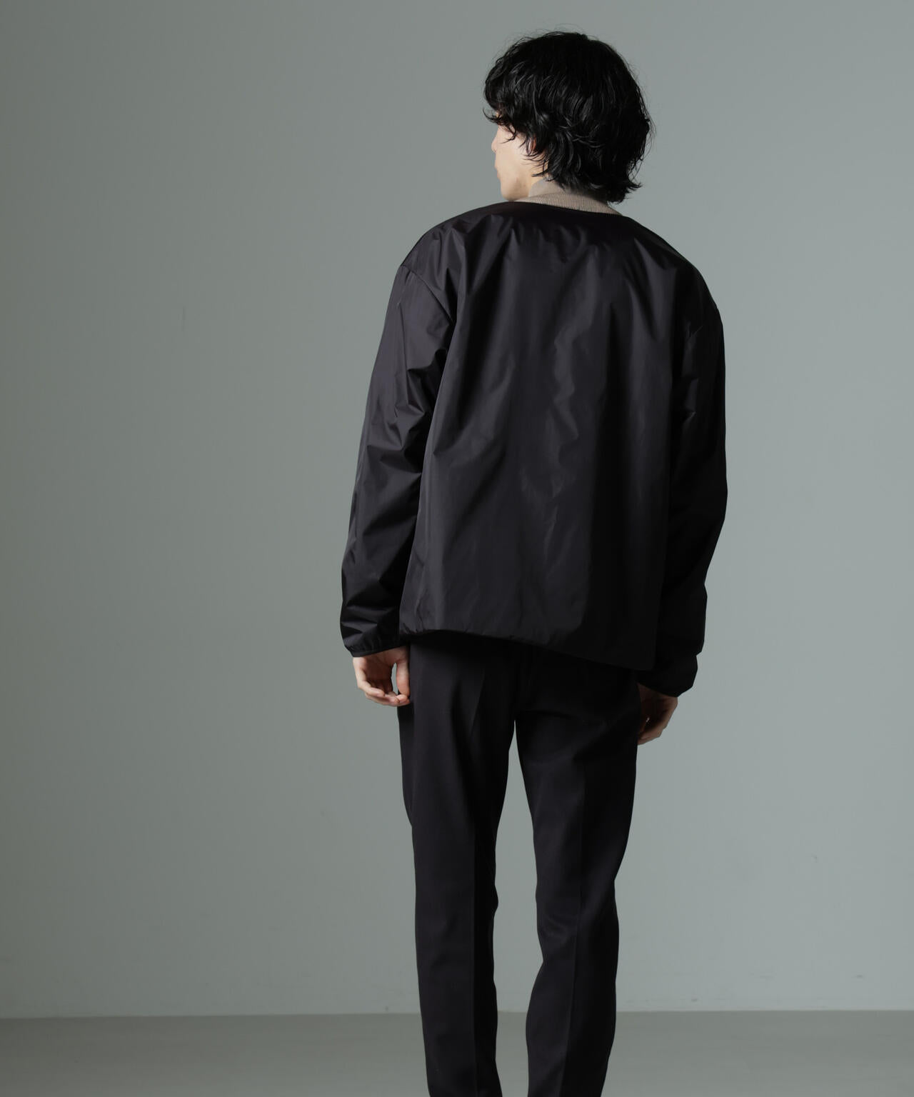 MC」coveross(R)TECH WARM 裏フリース ノーカラーブルゾン | NANO