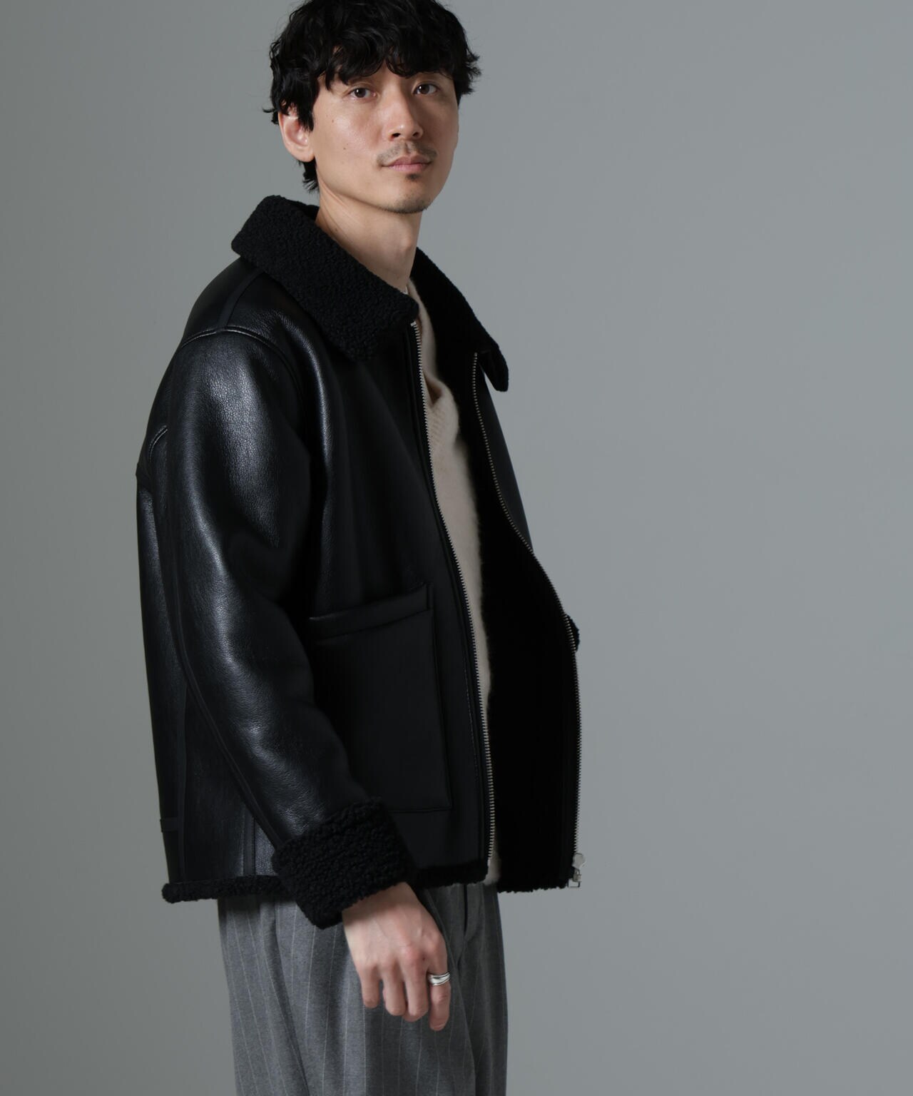 Bｰ3ボアブルゾン