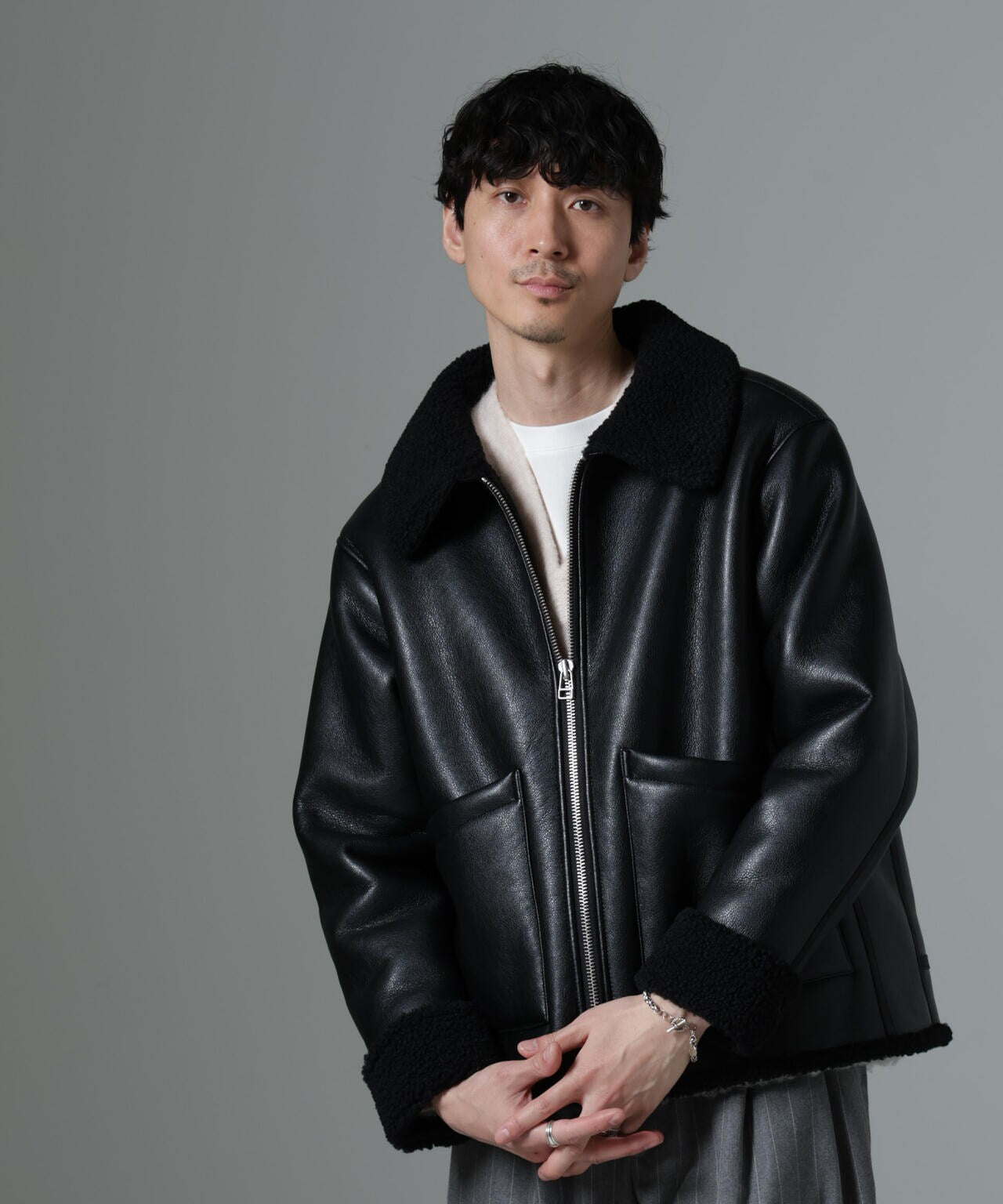 Bｰ3ボアブルゾン