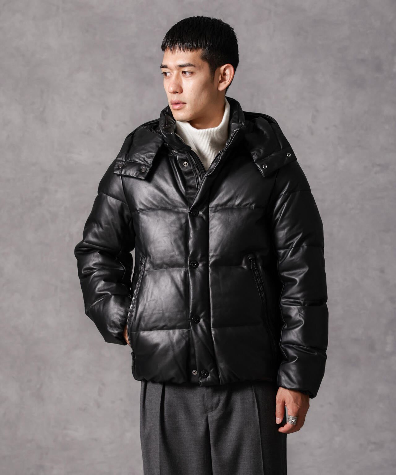 西川ダウン(R)」ラムレザーG2ダウン | NANO universe（ナノ