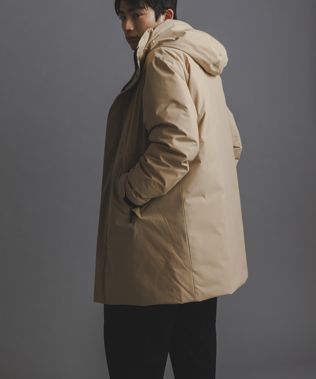 西川ダウン(R)」ロングフードダウン | NANO universe（ナノ