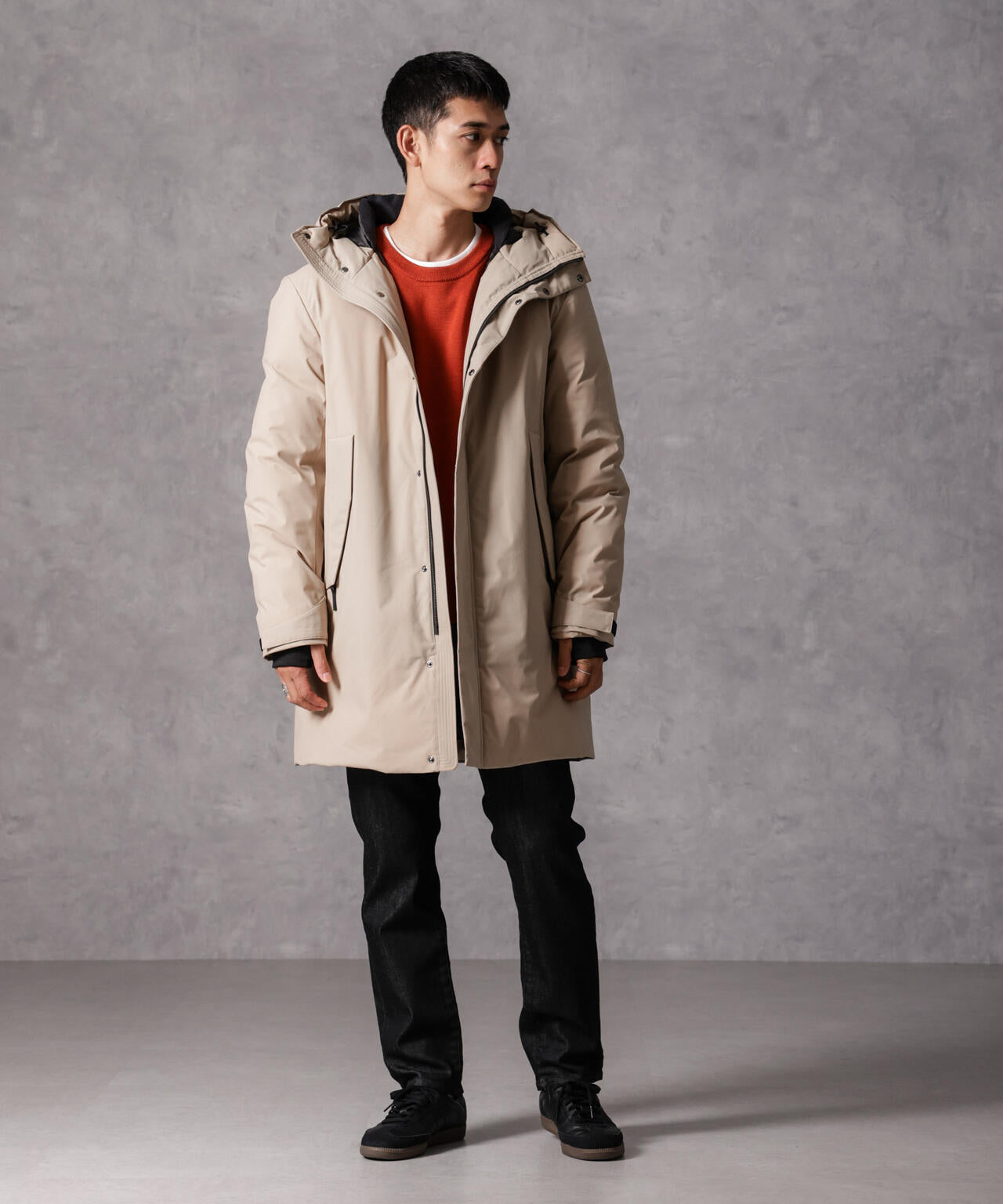 西川ダウン(R)」ロングフードダウン | NANO universe（ナノ