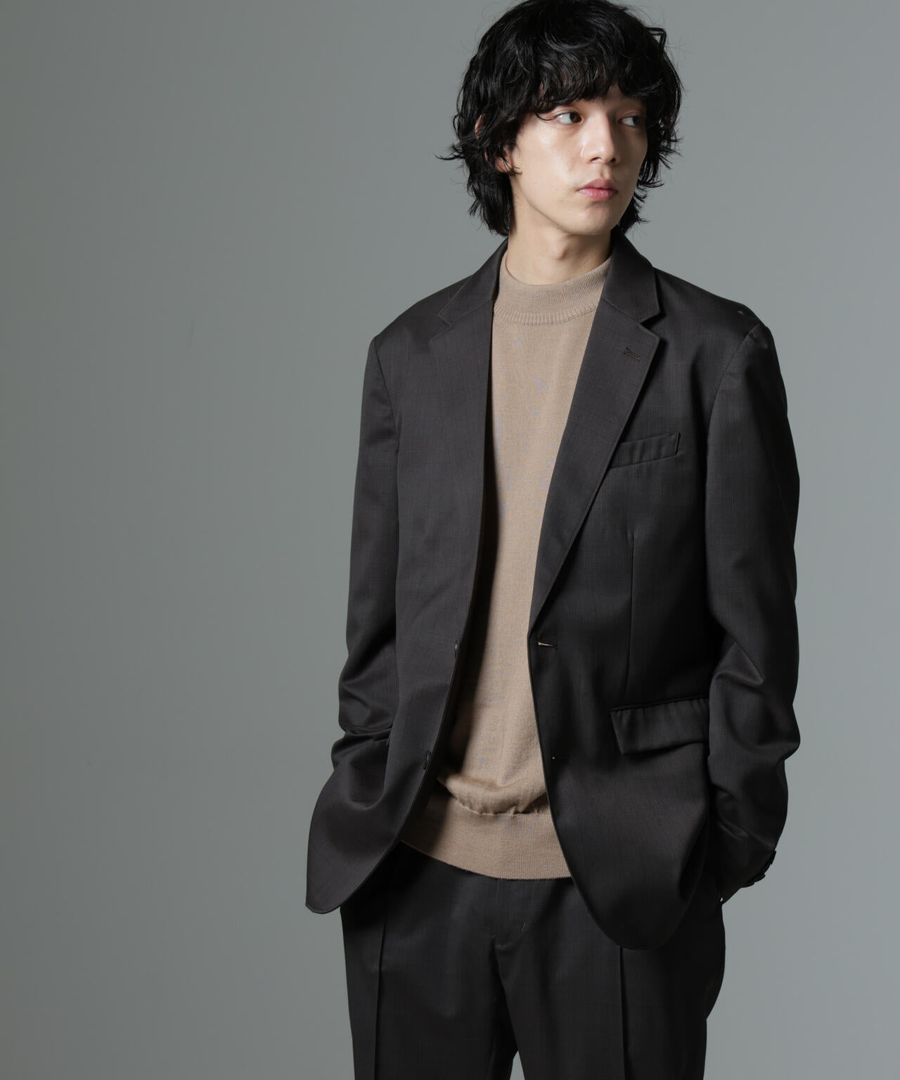「N JACKET PREMIUM」RENU(R)T/Wシャドーチェックジャケット(セットアップ可)