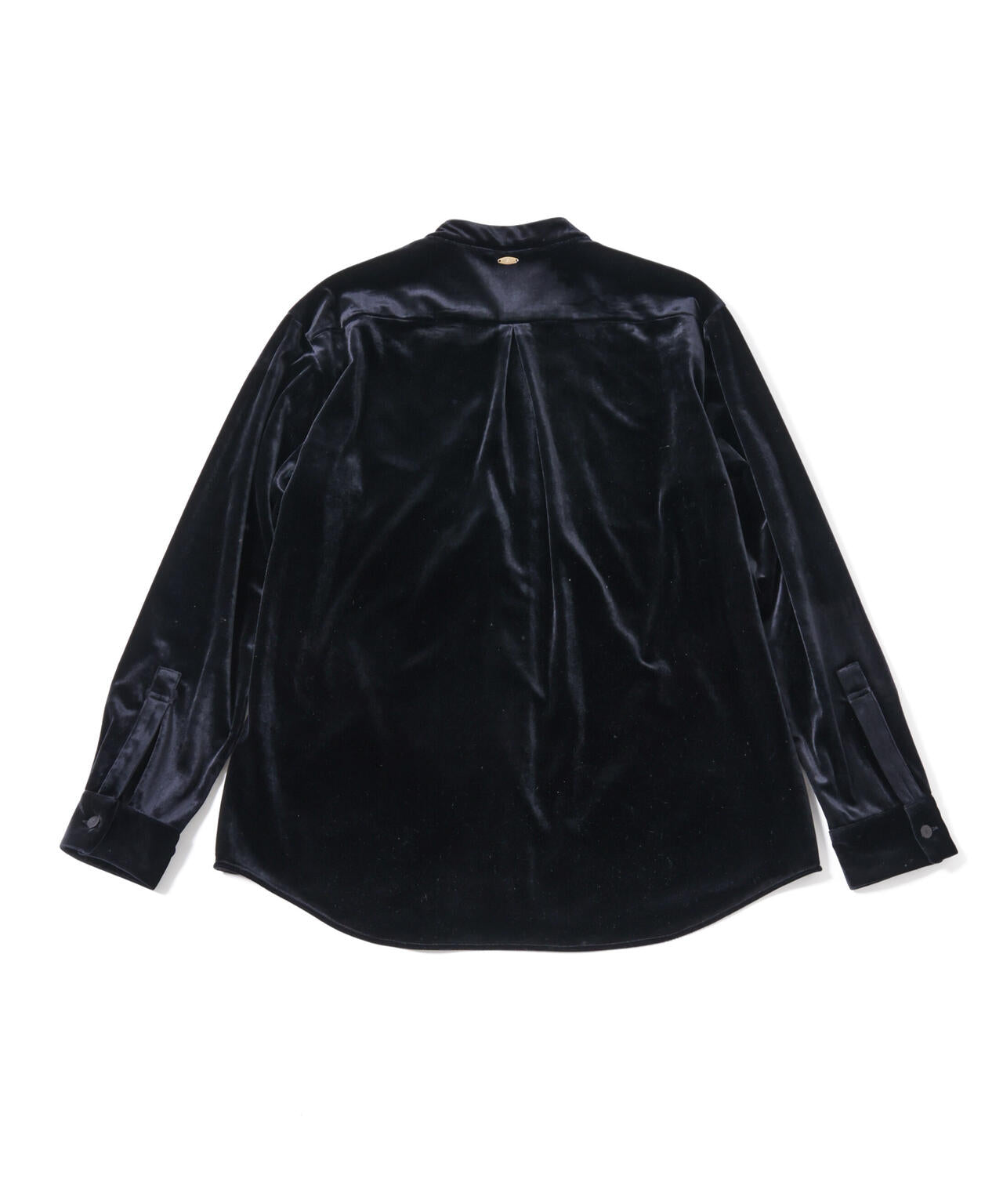 「ASSEMBLANC」トリアセテートベルベットシャツブルゾン