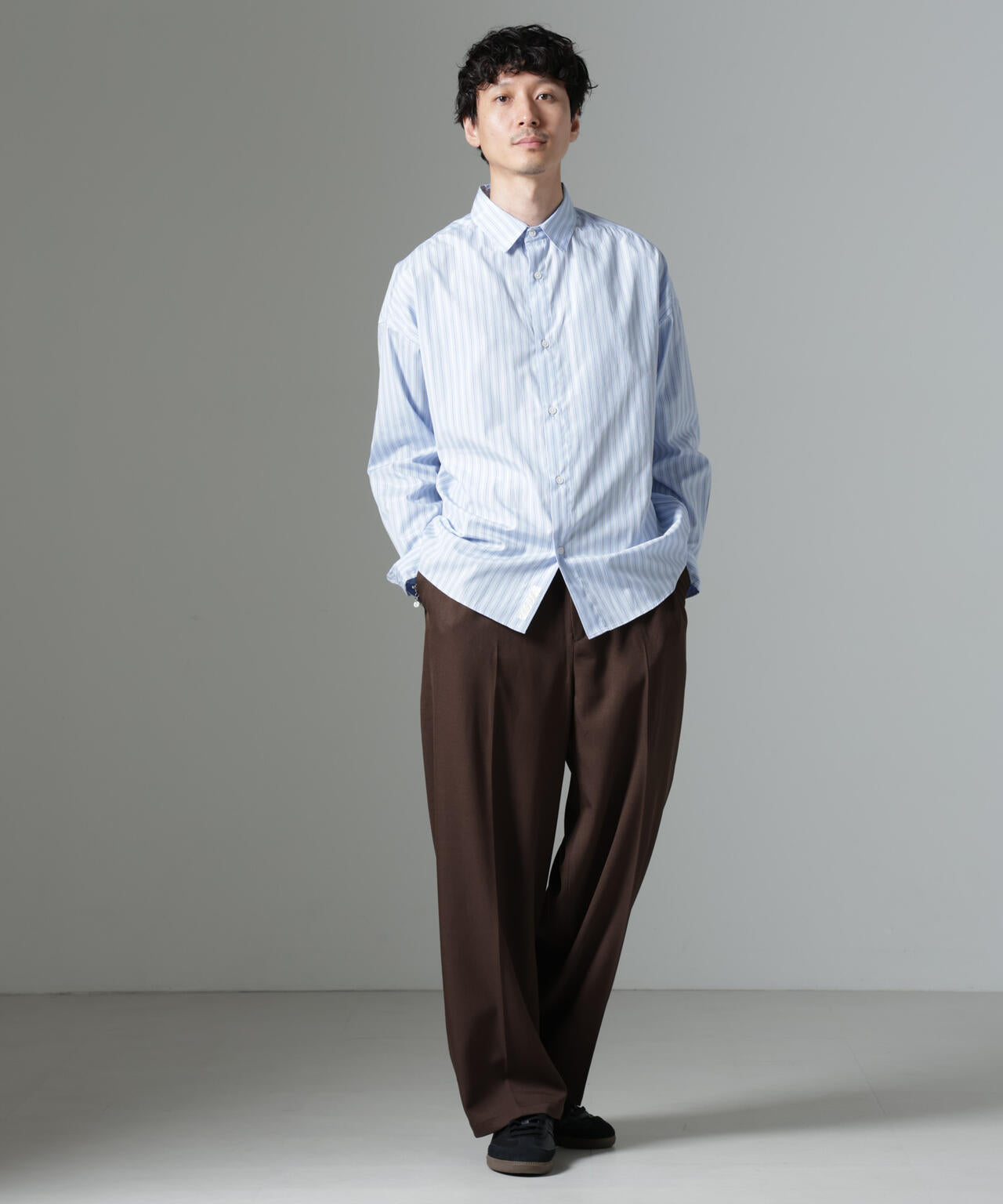 「大人のワイドシャツ」レギュラーカラー 長袖