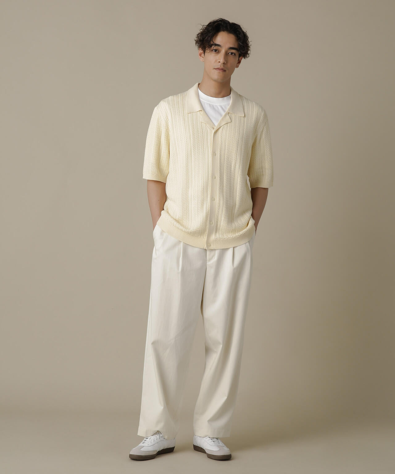 「NJ/CLUB」HOMESTOCKケーブルニットシャツ