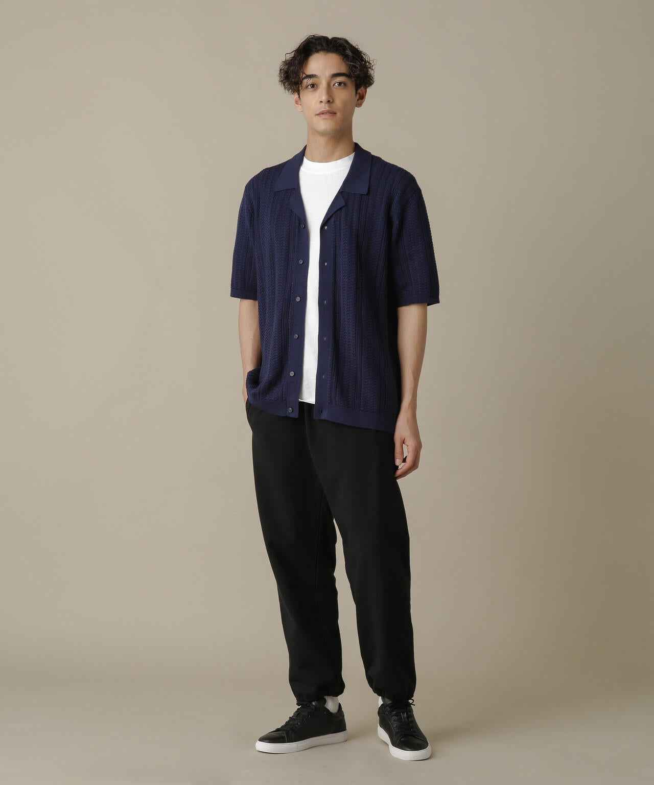 「NJ/CLUB」HOMESTOCKケーブルニットシャツ