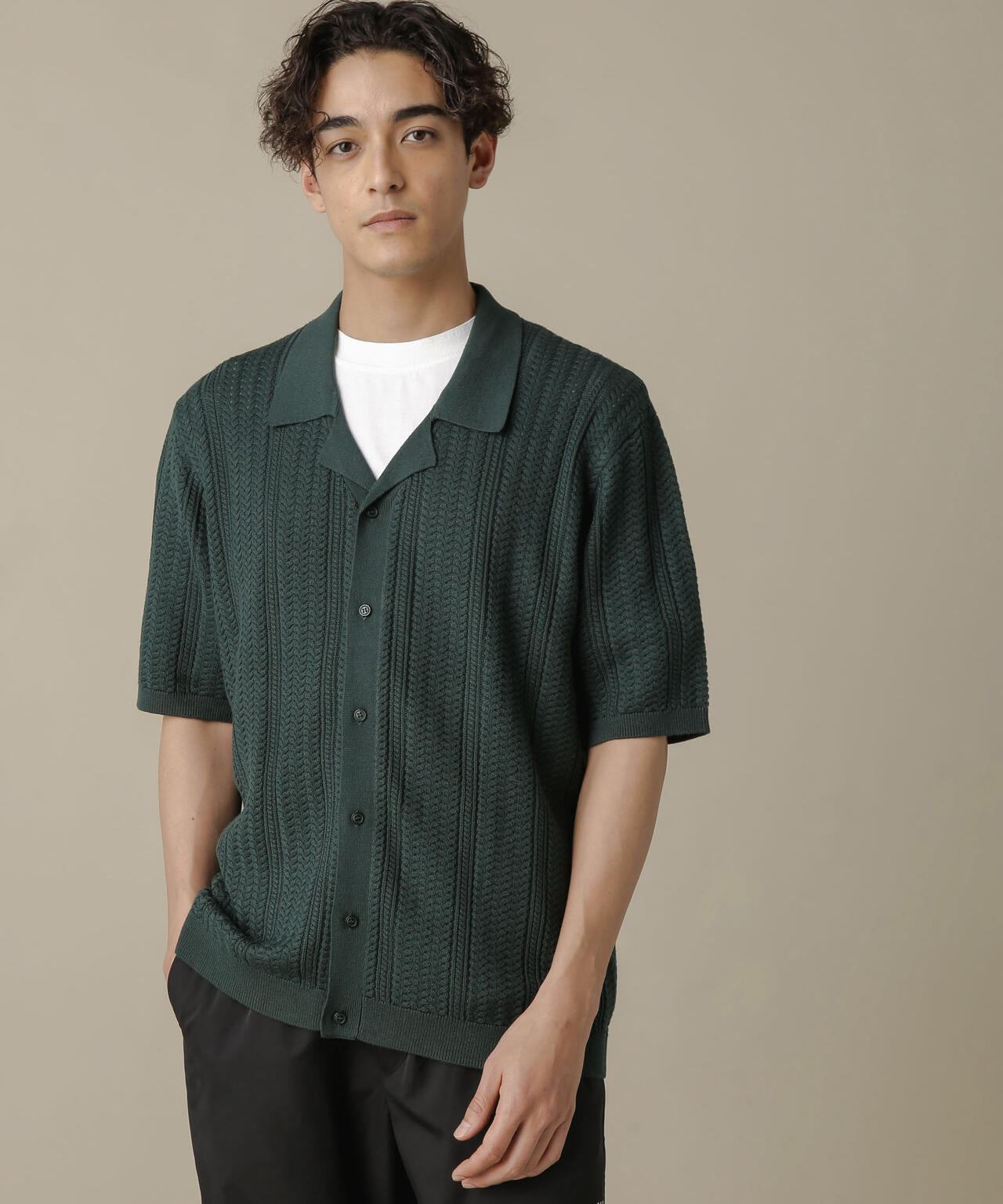 まるとく NJ/CLUB」HOMESTOCKケーブルニットシャツ | NANO universe（ナノ