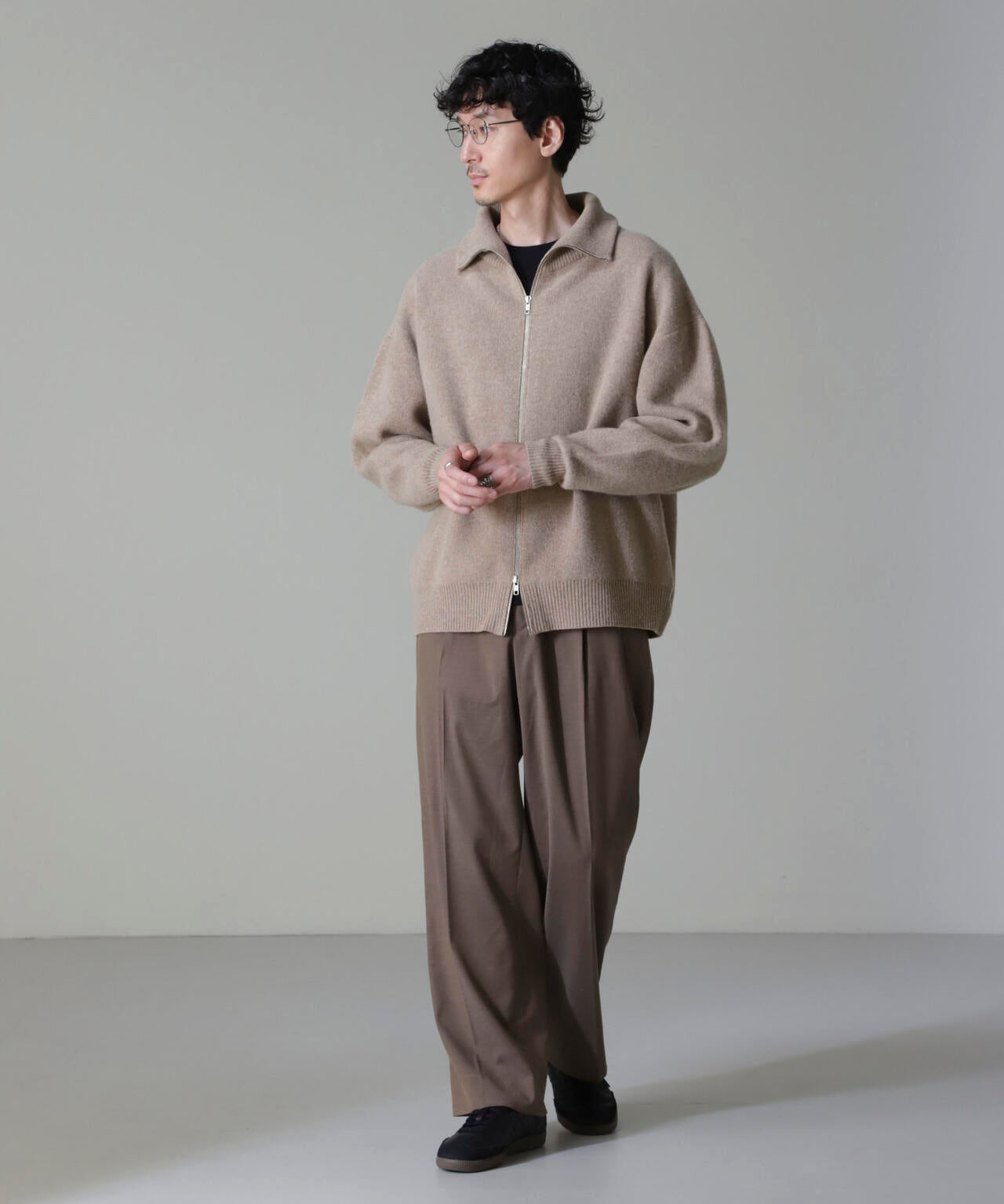 AQUA ウールカシミヤドライバーズニット | NANO universe（ナノ